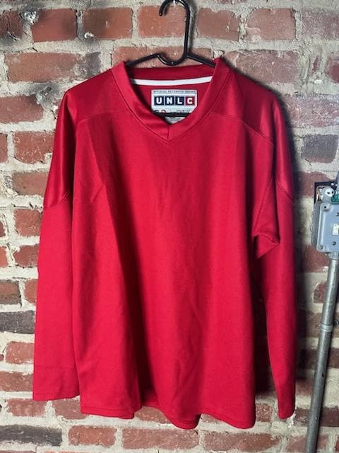 Essential Blank Hockey Jersey with Stripes - Stitched Letters, Breathable Mesh, Durable Polyester customer photo 2
