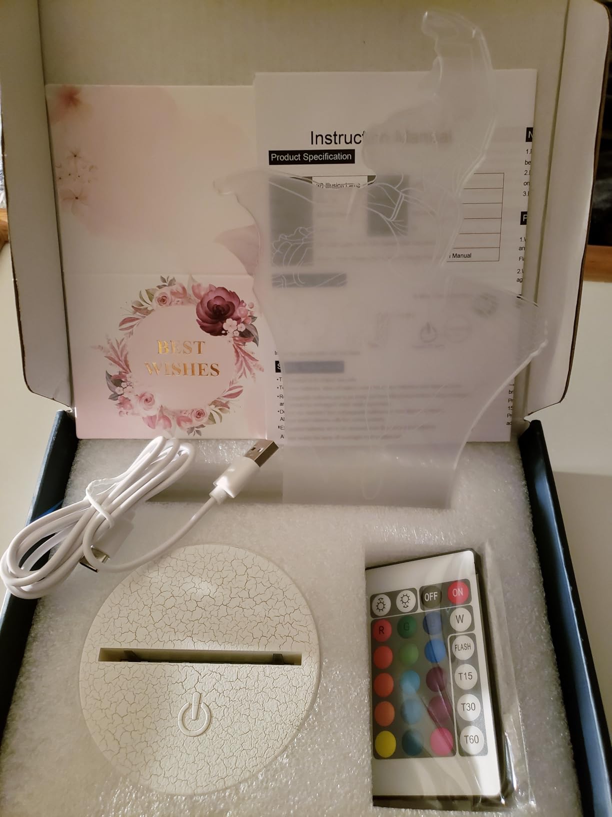 OkiyiD Figure Skating Gifts for Girls, Ice Skating Night Light 3D Illusion Lamp with 16 Colors Remote Control customer photo 2