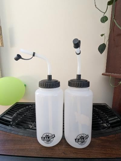 EALER 1 L Sports Water Bottle with Angled Long Straw & Built-In Finger Grip - Easy-Squeeze, Helmet-Compatible, BPA-Free - Team Personalization Ready - Ideal for Hockey, Football, Lacrosse & Boxing customer photo 1