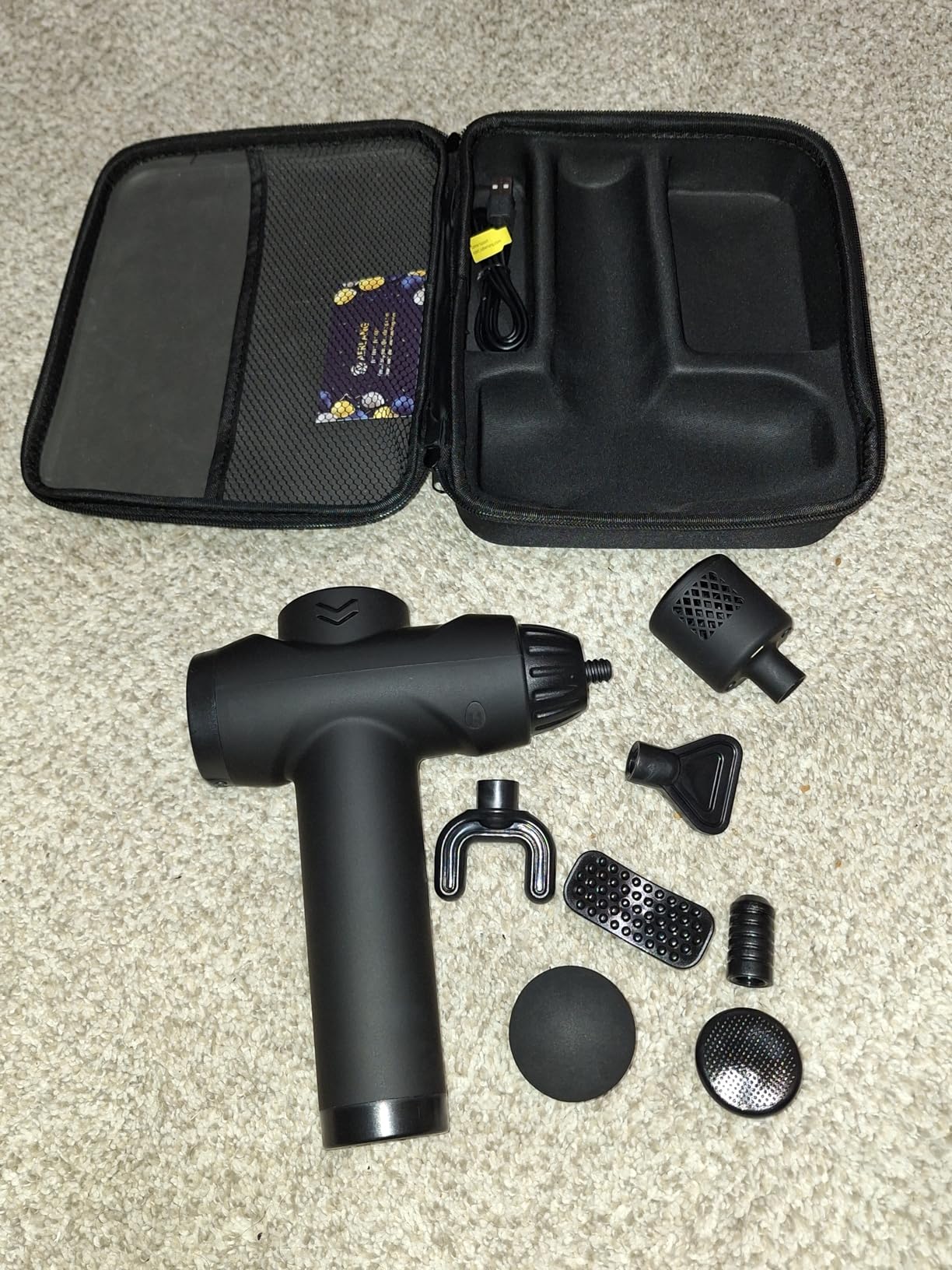 AERLANG Massage Gun with Heat and Cold,Deep Tissue Massage Gun, Back and Neck Massager for Pain Relief,Muscle Percussion Massager,Handheld Messager with 7Heads&Silent Birthday Gifts for him customer photo 1