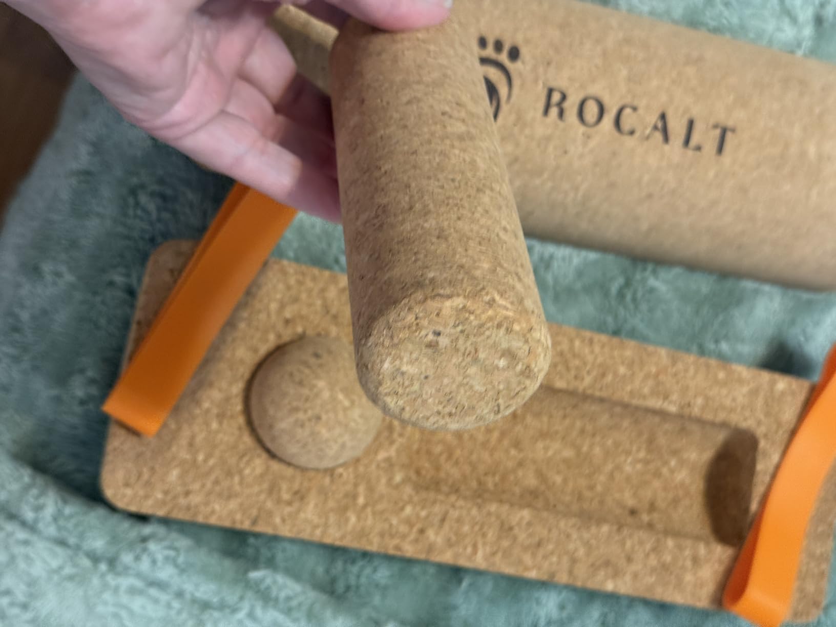 Rocalt Cork Balance Board, Premium Cork 4-in-1 Foot & Ankle Strengthener Kit, Balance Trainer with Massage Roller & Ball, Toe Resistance Bands, Storage Bag & Exercise Guide for Enhance Mobility, Improve Foot Function, Prevent Falls customer photo 1