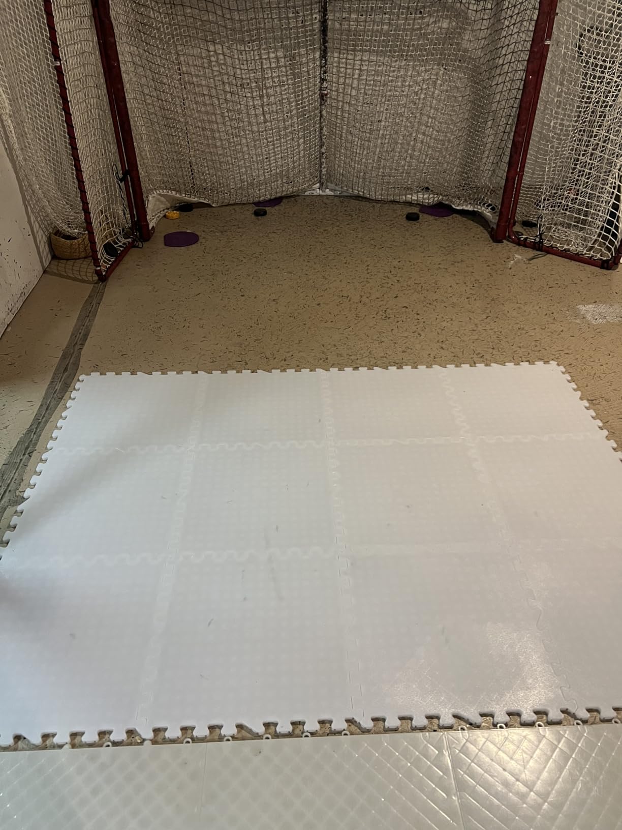 kasifei Hockey Synthetic Ice Tiles (12 Pack, 23.5 SQFT) - Dryland Flooring Tiles - Build Your Own Year-Round Hockey Training Surface - Easy to Assemble customer photo 2