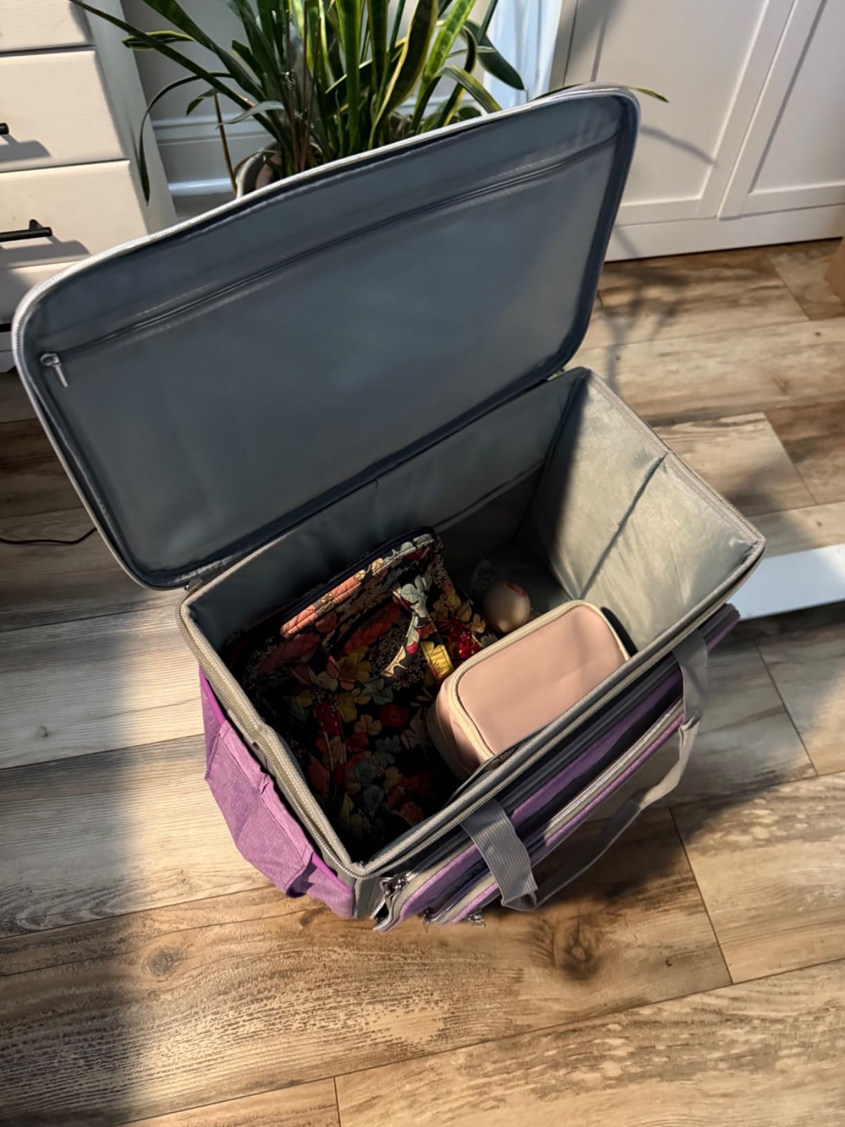 Rolling Bag with Detachable Dolly Multifunctional Rolling Briefcase Wheeled Bag for Work, Teaching, Office, Craft customer photo 2