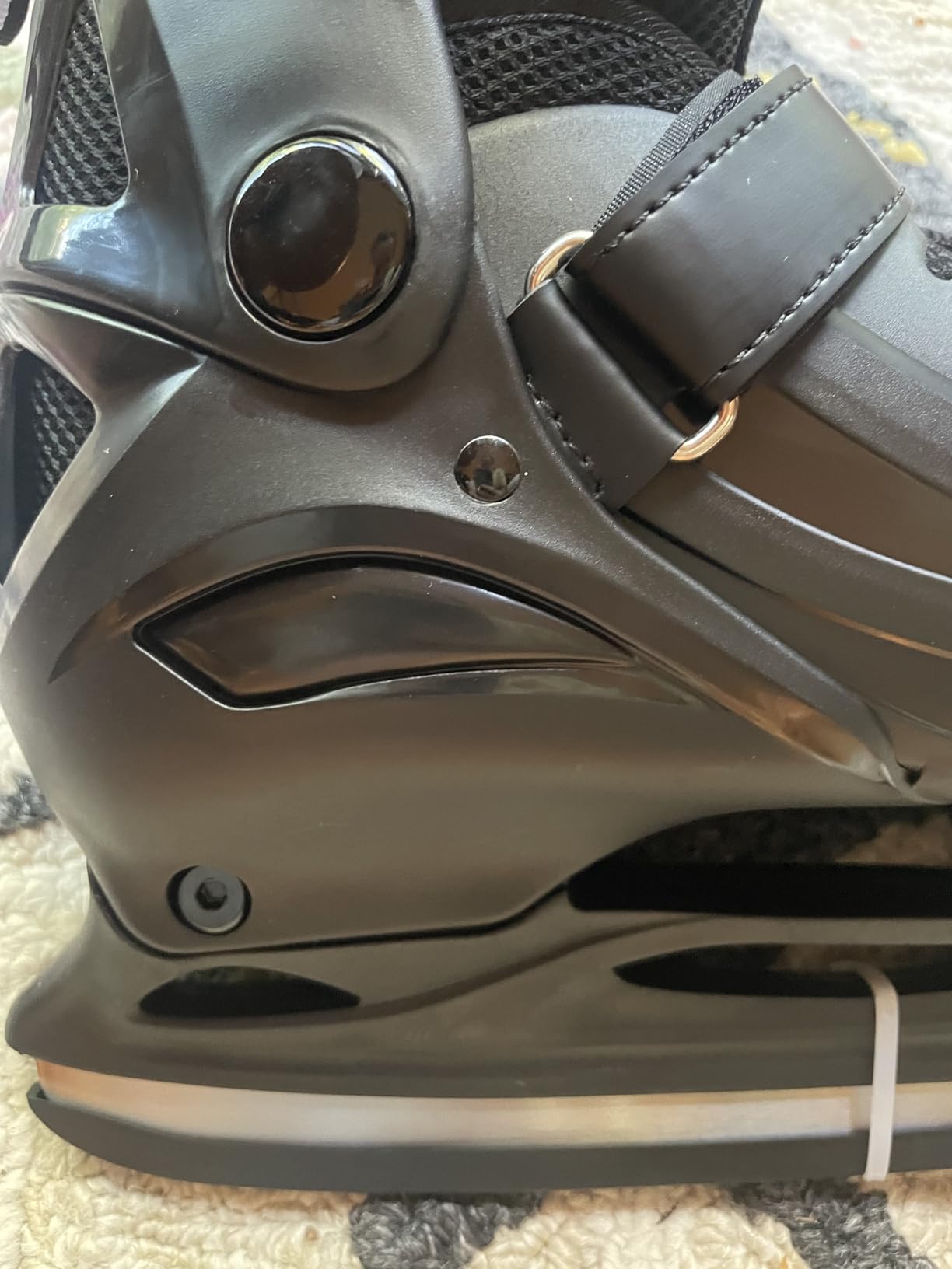 Nattork Ice Skates 4 Sizes Adjustable for Kids Boys Girls, Fun Beginner Ice Skating for Outdoor, Soft and Comfortable Hard Protection for Children Youths Teen customer photo 2