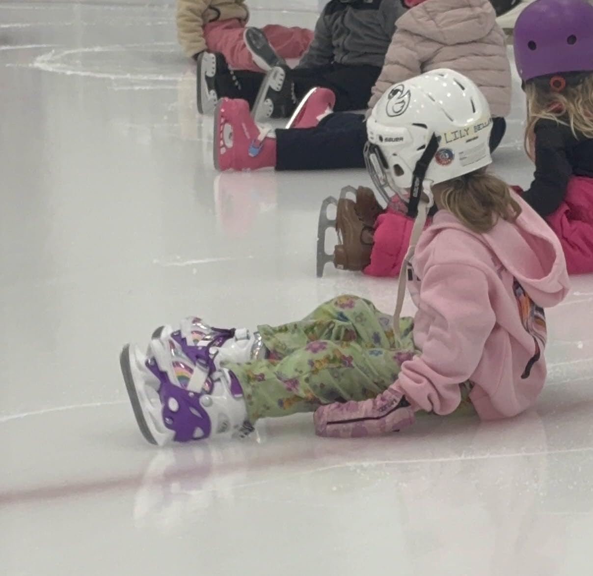 Nattork Girls Ice Skates for Kids 4 Size Adjustable Butterfly Ice Skate with Fleece Lining for Outdoor & Rink customer photo 1