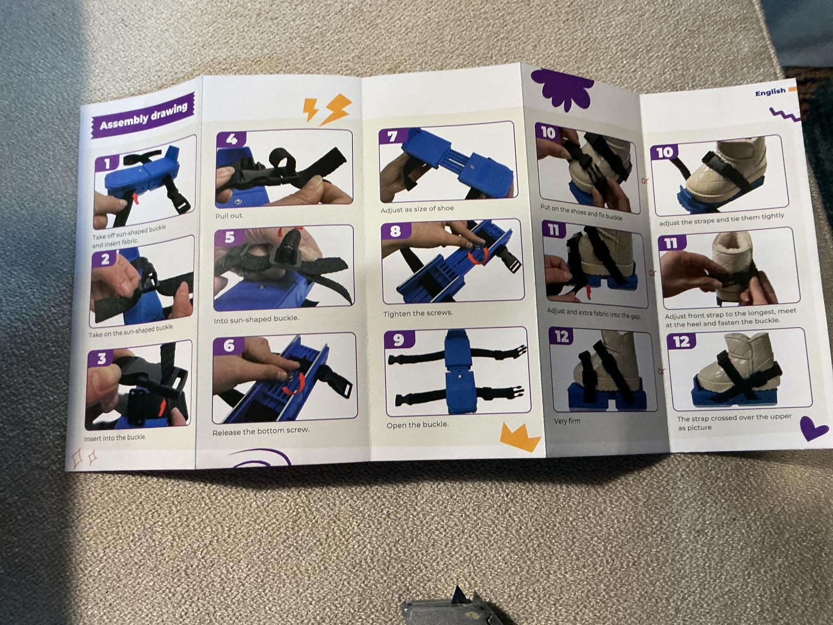 Nattork Adjustable Little Kids Ice Skates with Double Runner for Beginners Toddlers Ice Hockey Skates Strap Fastening Comfortable customer photo 2