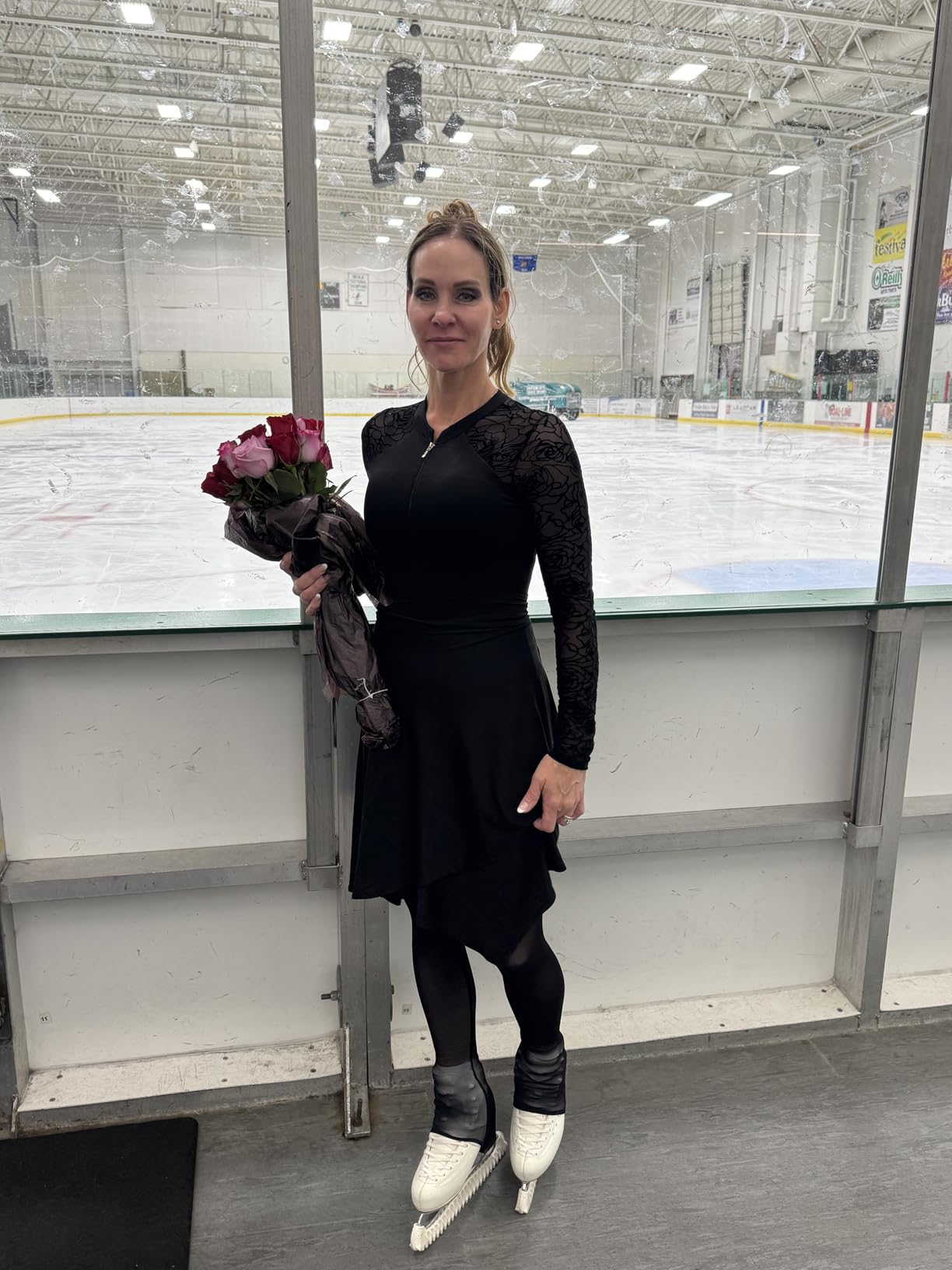 Women Latin Salsa Dance Skirt - Smooth Irregular Swing Ballroom Tango Cha Cha Practice Skirt customer photo 1