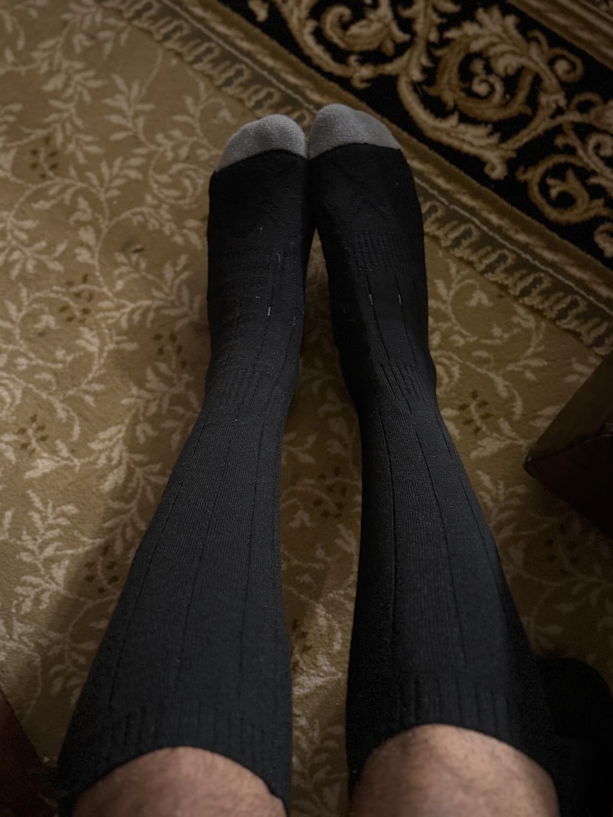 Heated Socks, Electric Heated Socks for Men Women, Rechargeable Battery Heat Up to 8 Hours, Winter Washable Thermal Socks Foot Warmer for Outdoor Camping Skiing Fishing Hunting customer photo 1