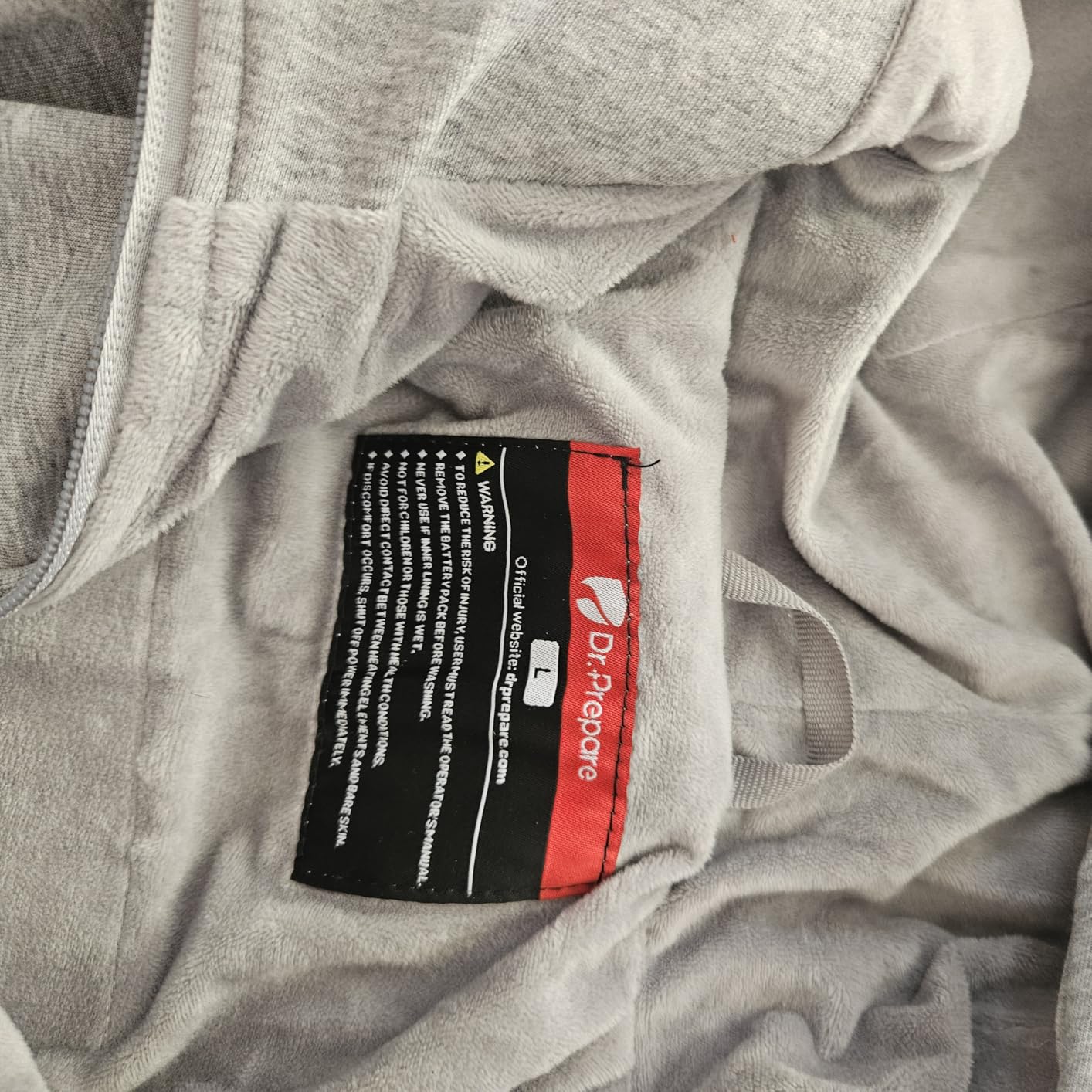 DR.PREPARE Heated Hoodie Unisex, Ultra-Thick Plush Hoodie with 16000mAh Power Bank, 9 Heat Zones, Max 8H Heating Clothing customer photo 2