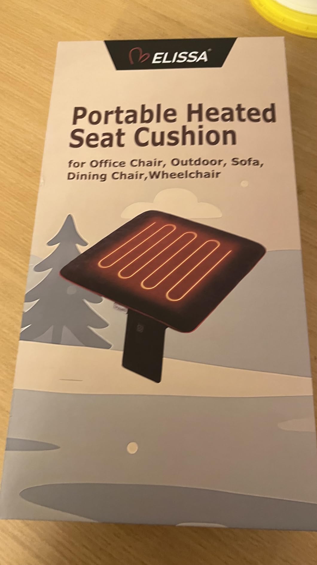 Melissa Portable Heated Seat Cushion with USB, 3 Heat Settings, Foldable Heating Chair Pad for Office, Home, Stadium, outdoor, Camping, Wheelchair - Lightweight & Easy to Carry - 17x17x1.4 inch(Black) customer photo 1
