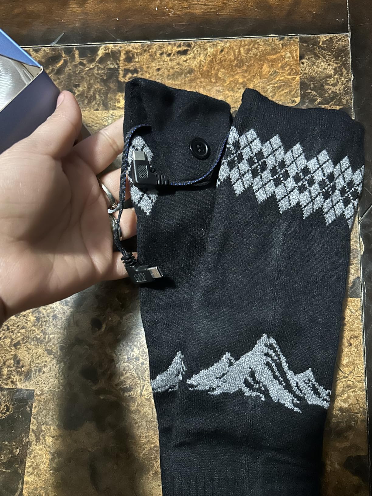 Heated Socks for Men Women, Rechargeable Electric Socks 5000mAh Battery with 4 Heating Levels 3D Heating for Skiing Hunting Riding Camping Hiking Fishing Cycling Outdoor Warm Winter Socks customer photo 2