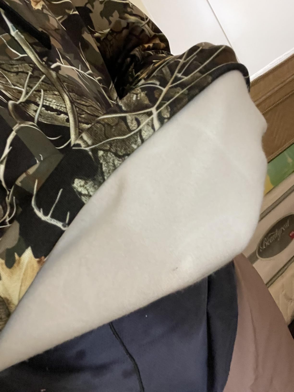 NHL Men's Official Hunter Camo Primary Logo Performance Pullover Hoodie Sweatshirt customer photo 2