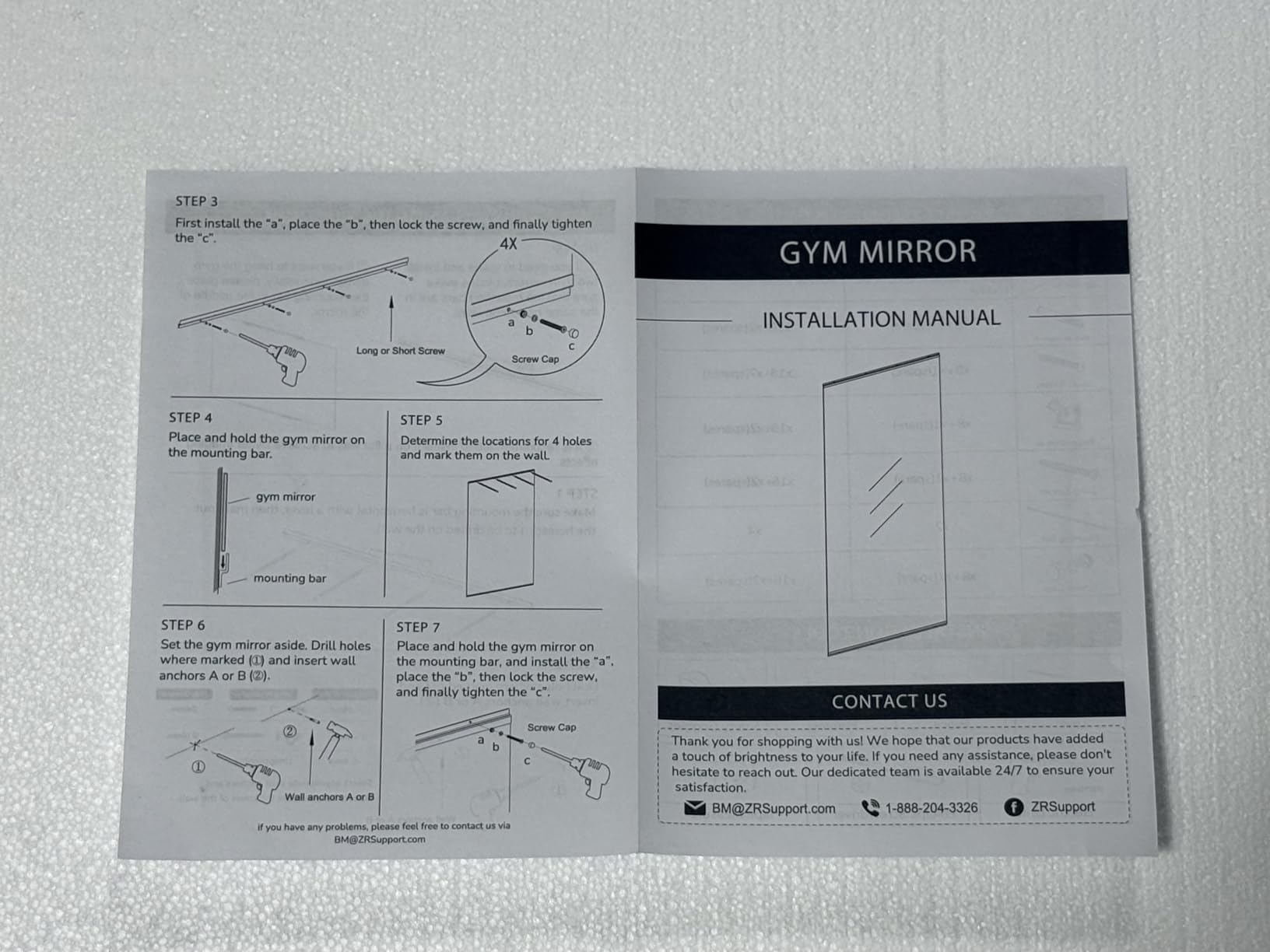 Keonjinn Home Gym Mirror, 48
