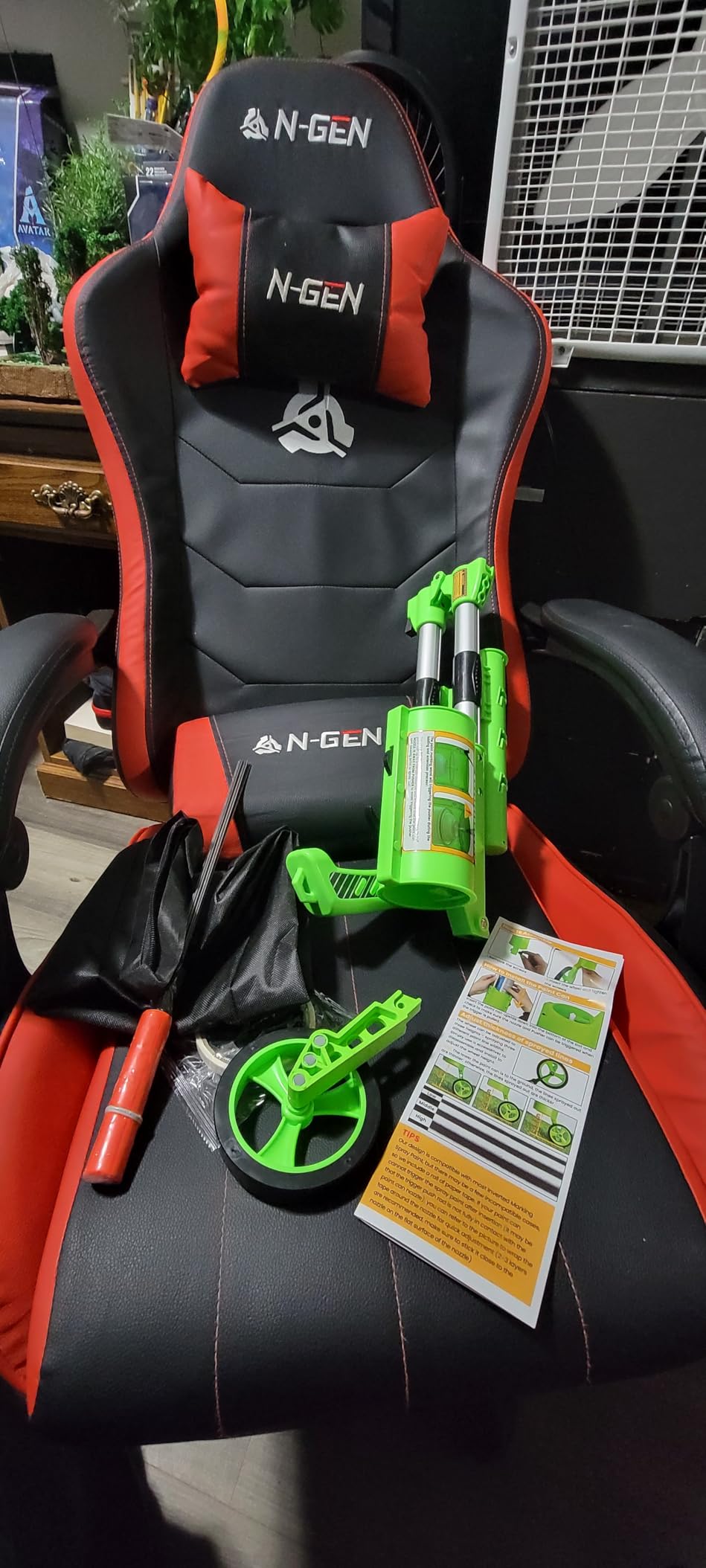 zozen Marking Paint Wand, Foldable/Flags Holder/with 20pc Marking Flags, Line Widths Adjustable, Paint Sticks Work with Side Push Inverted Marking Spray Paint. for Industrial, Sports Field and More customer photo 2