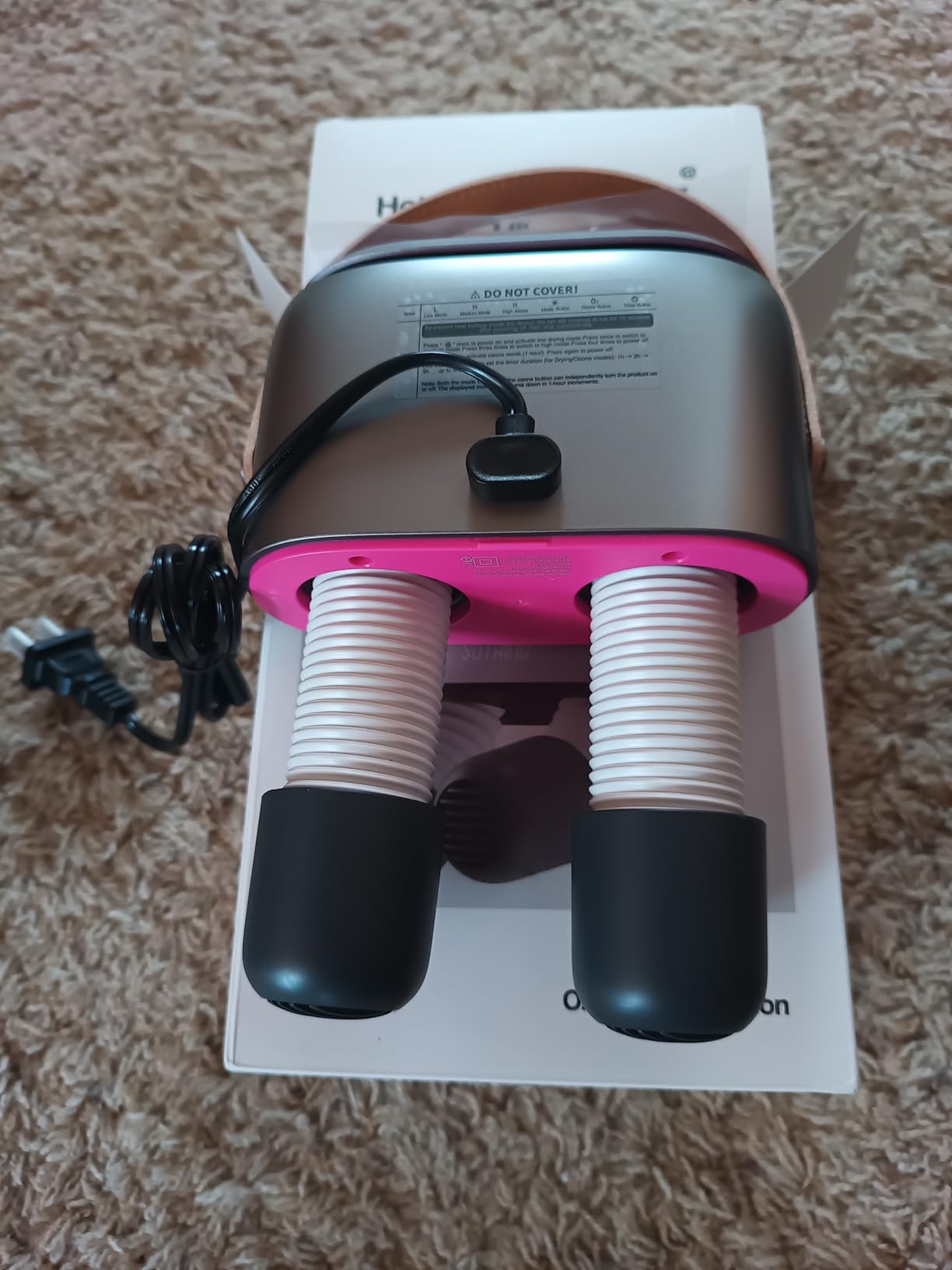 SOTHING Boot Dryer, 95W Rapid Drying with 3 Heat Levels, Ozone Fresh Mode, 1-9H Timer, Smart Touch Panel - Portable Ski Boot & Snowboard Boot Dryer customer photo 2