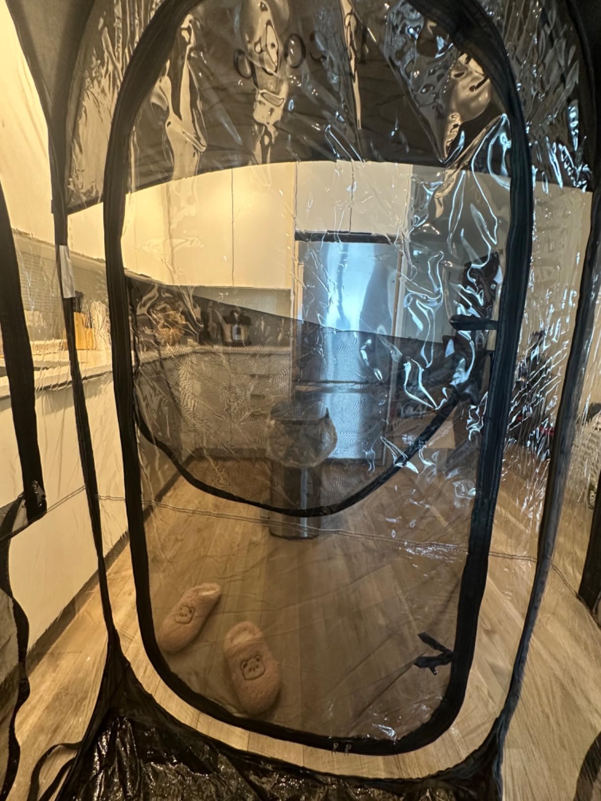 Sports Tent: Flycoop Portable Weather Pop Up Pod 2 Person to Provide Shelter from Wind Rain and Cold Weather Shelter for Outdoor Activities, Sports Events, Camping and Hiking customer photo 2