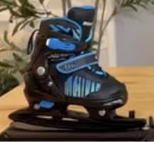 Adjustable Ice Skates for Kids Girls Boys, Kids Ice Hockey Skates for Beginners Ages 4-12, Toddler Ice Skating Shoes with Safety Ankle Support and Soft Padding for Outdoor & Ice Rink customer photo 2