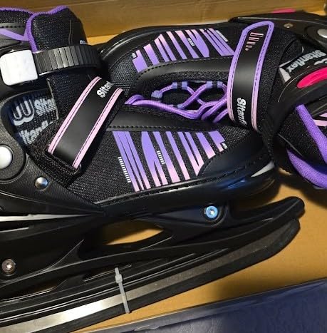 Adjustable Ice Skates for Kids Girls Boys, Kids Ice Hockey Skates for Beginners Ages 4-12, Toddler Ice Skating Shoes with Safety Ankle Support and Soft Padding for Outdoor & Ice Rink customer photo 1