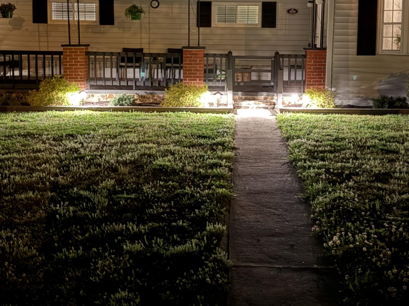 SUNVIE All-in-ONE Landscape Lighting Kit 6-Pack LED Outdoor Pathway Lights, 2-Pack Spotlights, 60W Transformer, 100FT 16/2 AWG Wire and Connectors Outdoor Landscape Lighting for Walkway Garden Yard customer photo 2