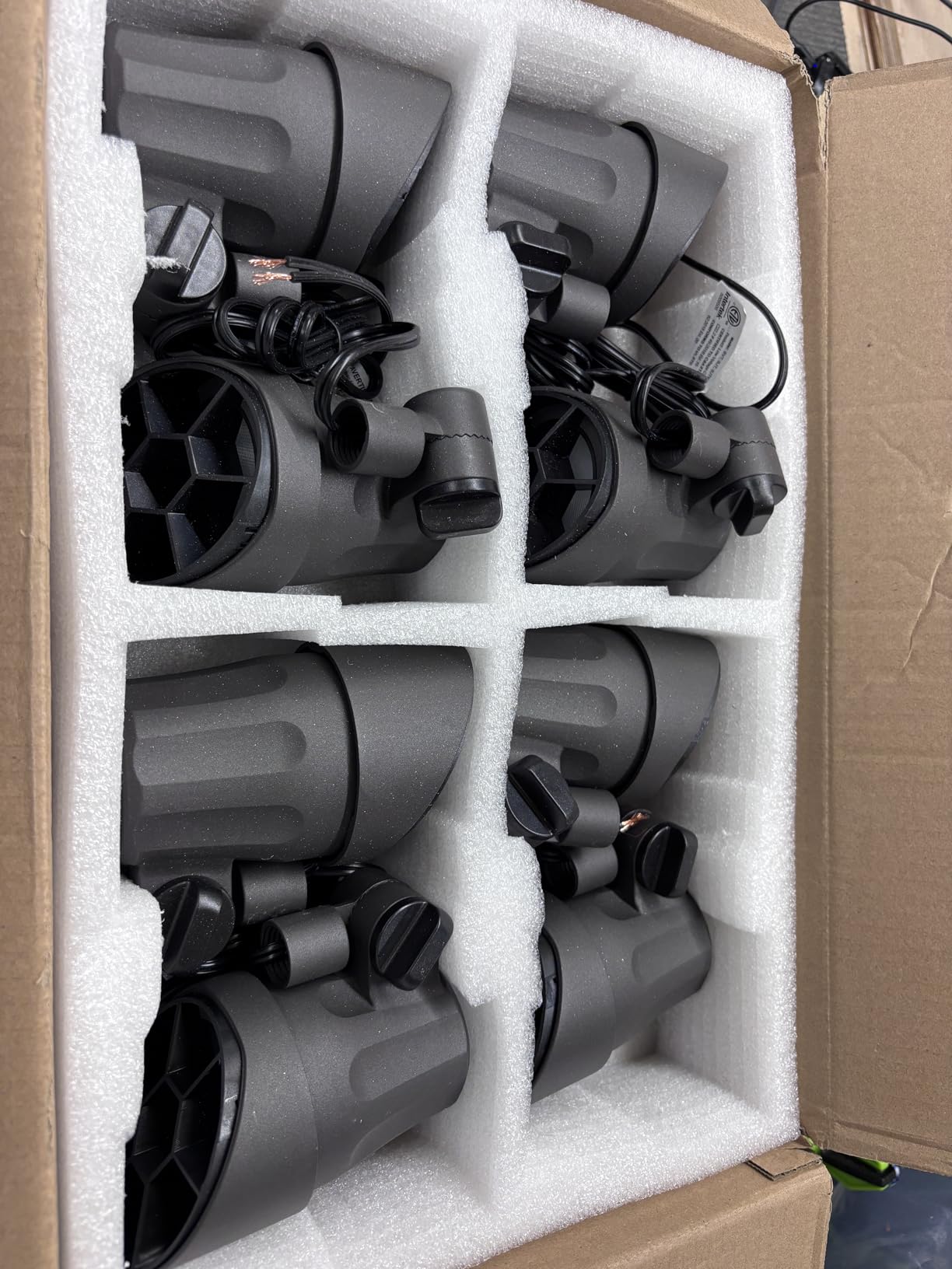 SUNVIE All-in-One Low Voltage Landscape Lighting Kit, 6W Landscape Lights Wired Aluminum 3000K with Transformer 100FT Wire, 12-24V Waterproof Outdoor Spotlight for Garden Yard House Tree, 8 Pack customer photo 1