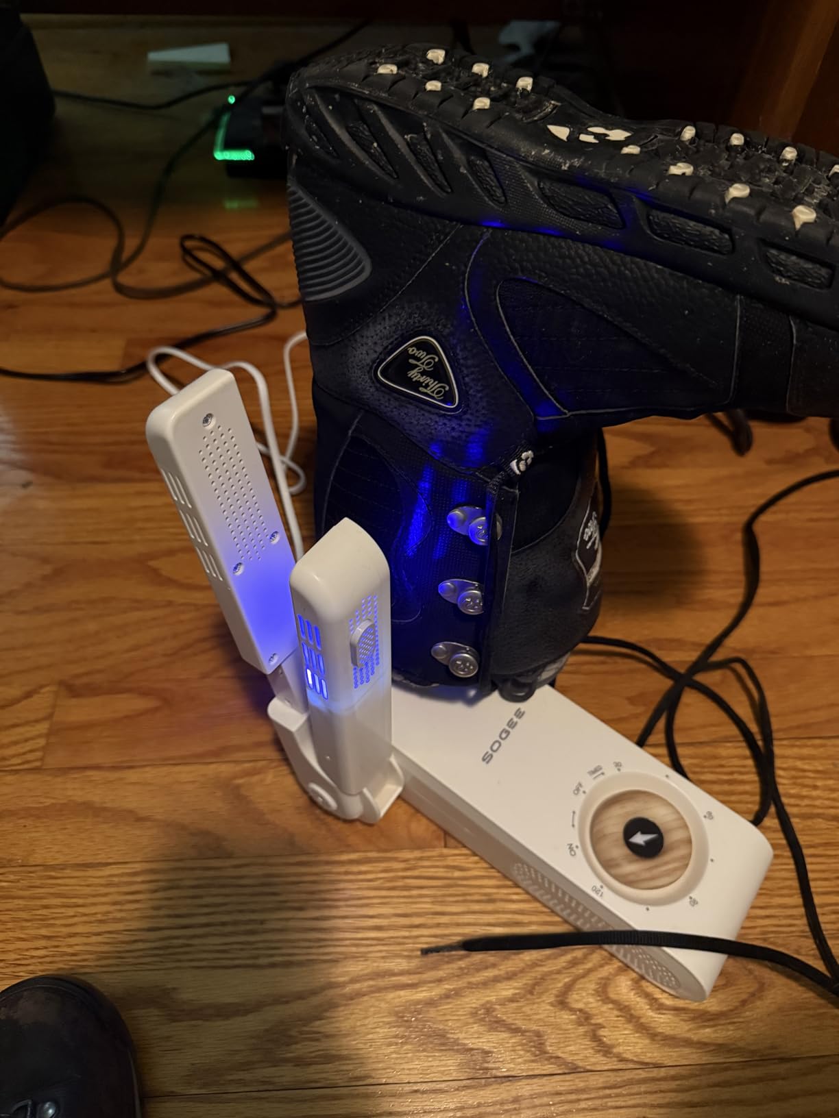 Boot Dryer, Shoe Dryer for Work Boots and Gloves, 4 Tubes with Timer, Rose Salt Remove Odor, Quiet Portable Shoe Dehumidifier, Suitable for Ski Boots, Shoes, Gloves, Socks & Hats, Ivory, SH01A customer photo 1