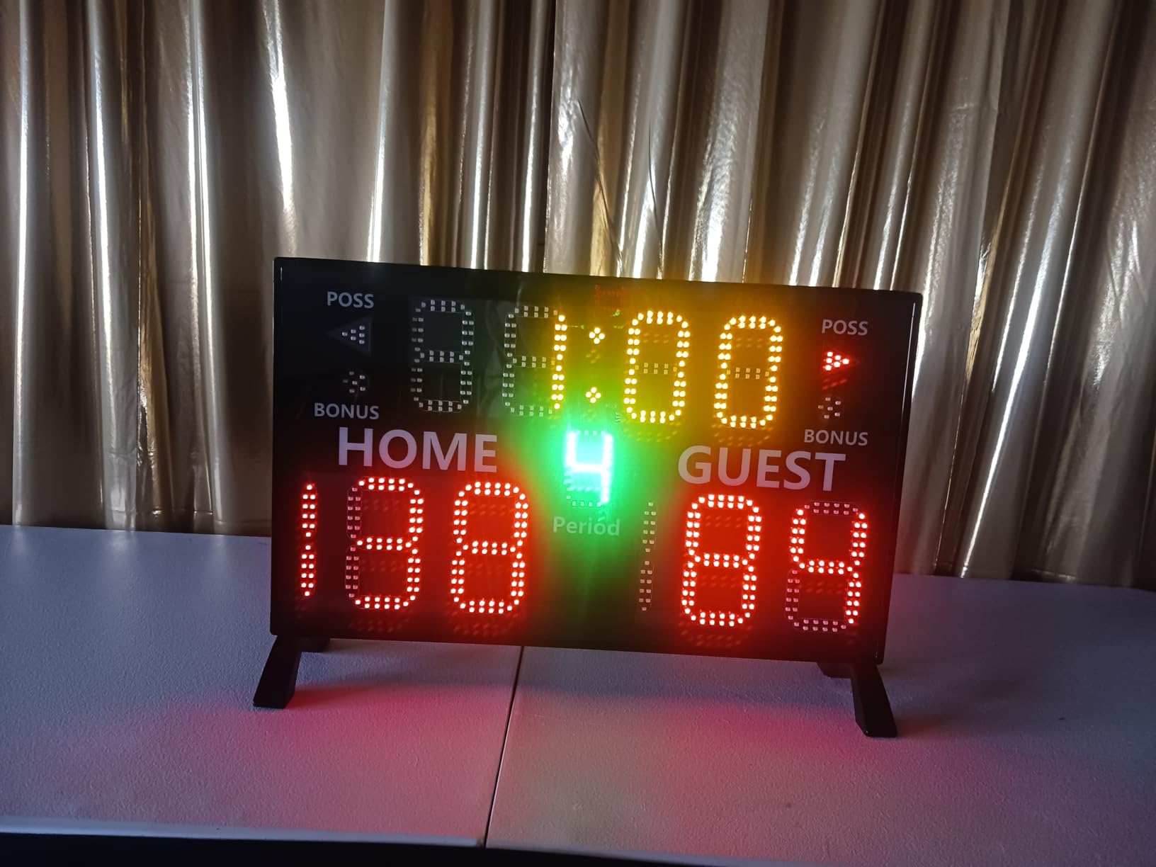 YZ Bigger LED Digital Scoreboard, Portable Scoreboard Basketball with Timer Clock, Electronic Scoreboard with Remote, Tabletop Scoreboard Clock, Score Keeper for Outdoor Game customer photo 1