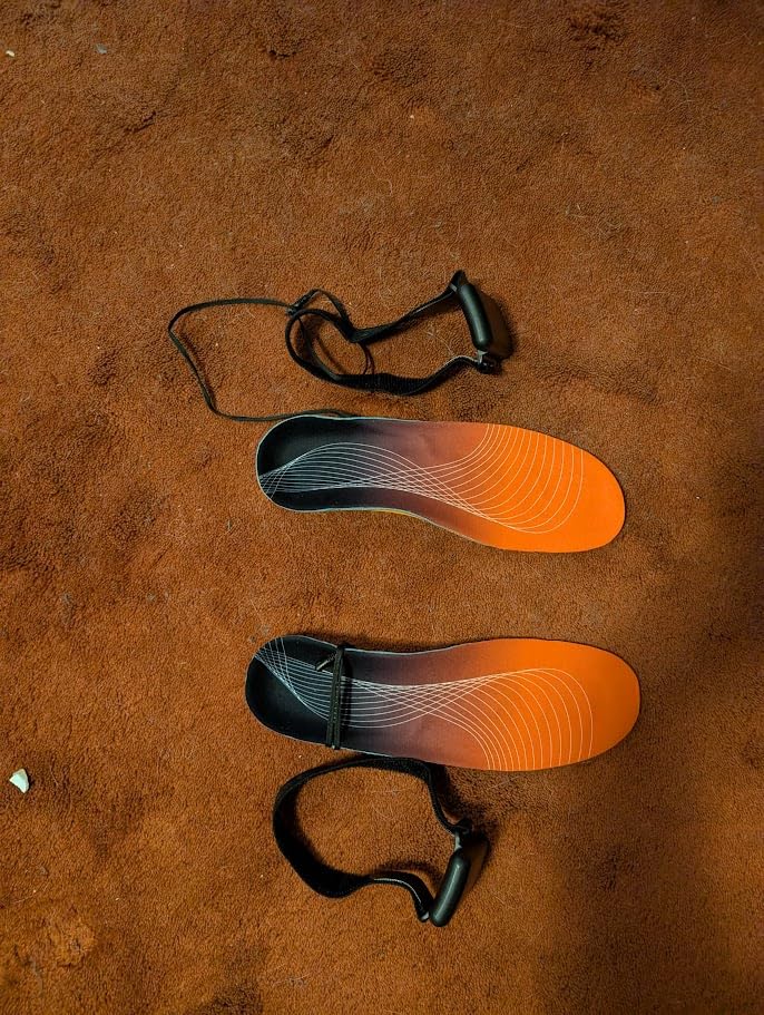 Heated Insoles, Rechargeable Foot Warmer with Battery, Plantar Fasciitis Insoles, Heavy Duty High Arch Support Orthotic Insoles for Plantar Fasciitis Pain Relief, Control Temperature, for Men Women, L customer photo 1