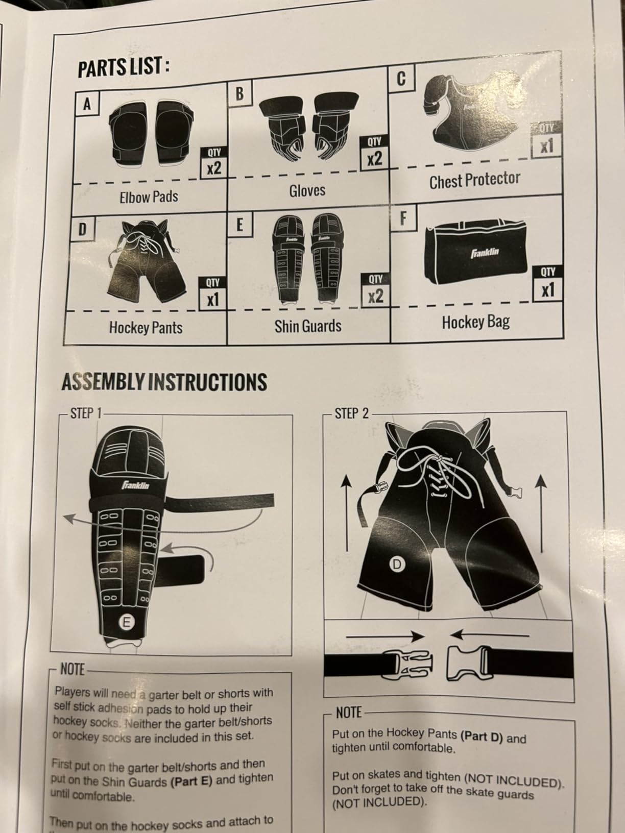 Franklin Sports Pursuit Ice Hockey Youth Pads + Gear Set - Complete Protective Equipment Set for Kids - Includes Shin Guards, Hockey Pants, Elbow Pads, Gloves + Chest Protector - Carry Bag Included customer photo 1