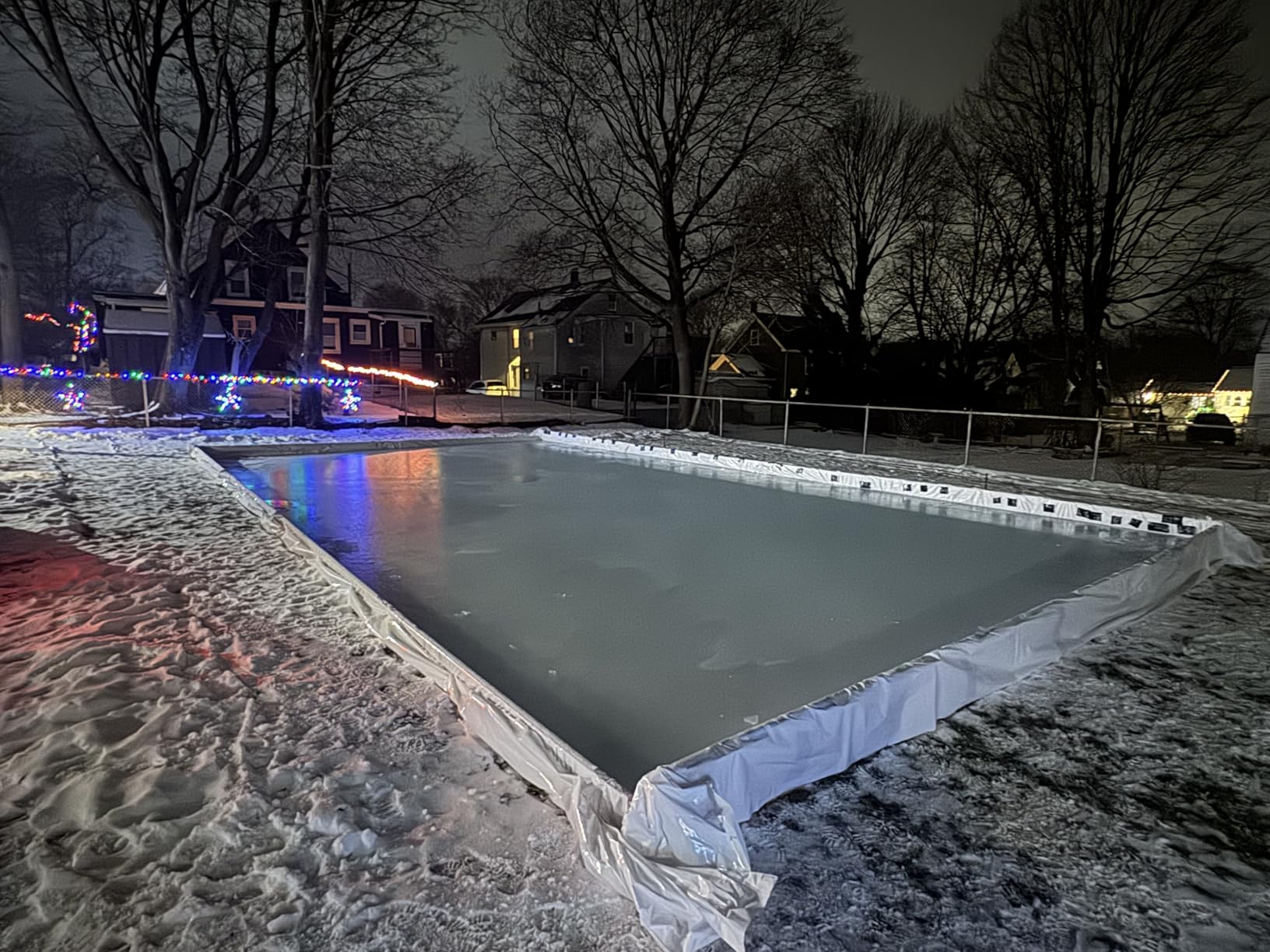 Farm Plastic Supply - White Plastic Ice Rink Liner - 6 Mil - Backyard Ice Rink Kit Liner, Ice Rink Liner, Ice Skating Rink for Backyard, Ice Rink Liner for Backyard, Plastic Sheeting customer photo 1