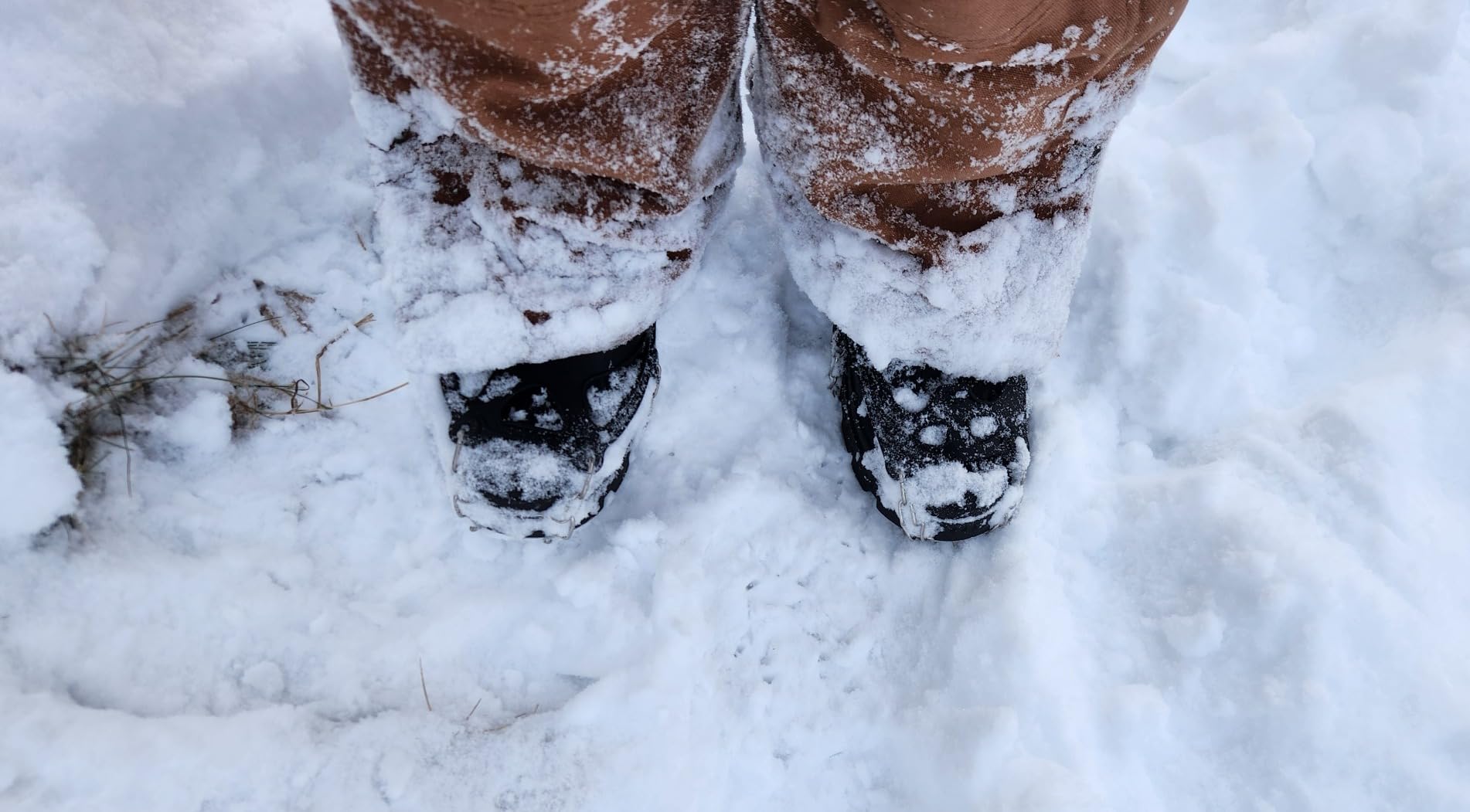 Ice Cleats Traction Snow Grips - Stainless Steel Spikes Crampons for Hiking, Fishing, Walking, Climbing customer photo 2