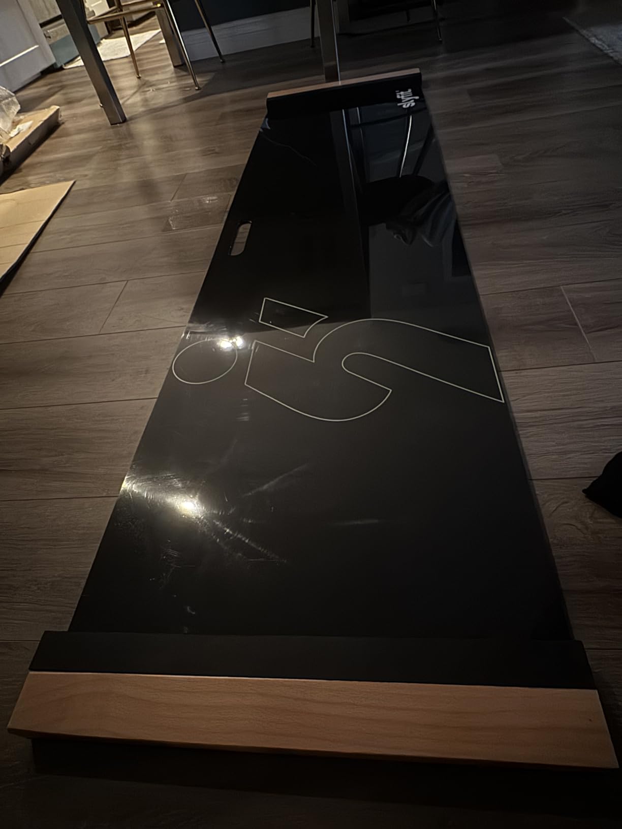 Slyfit Slide Board - Revolutionize Your Workouts: Slide Exercise at Home with Booties for Fitness, for Multi-Sport Training, Core Strength, Flexibility - Low-Impact Durable Home Gym Equipment for Balance and Agility customer photo 1