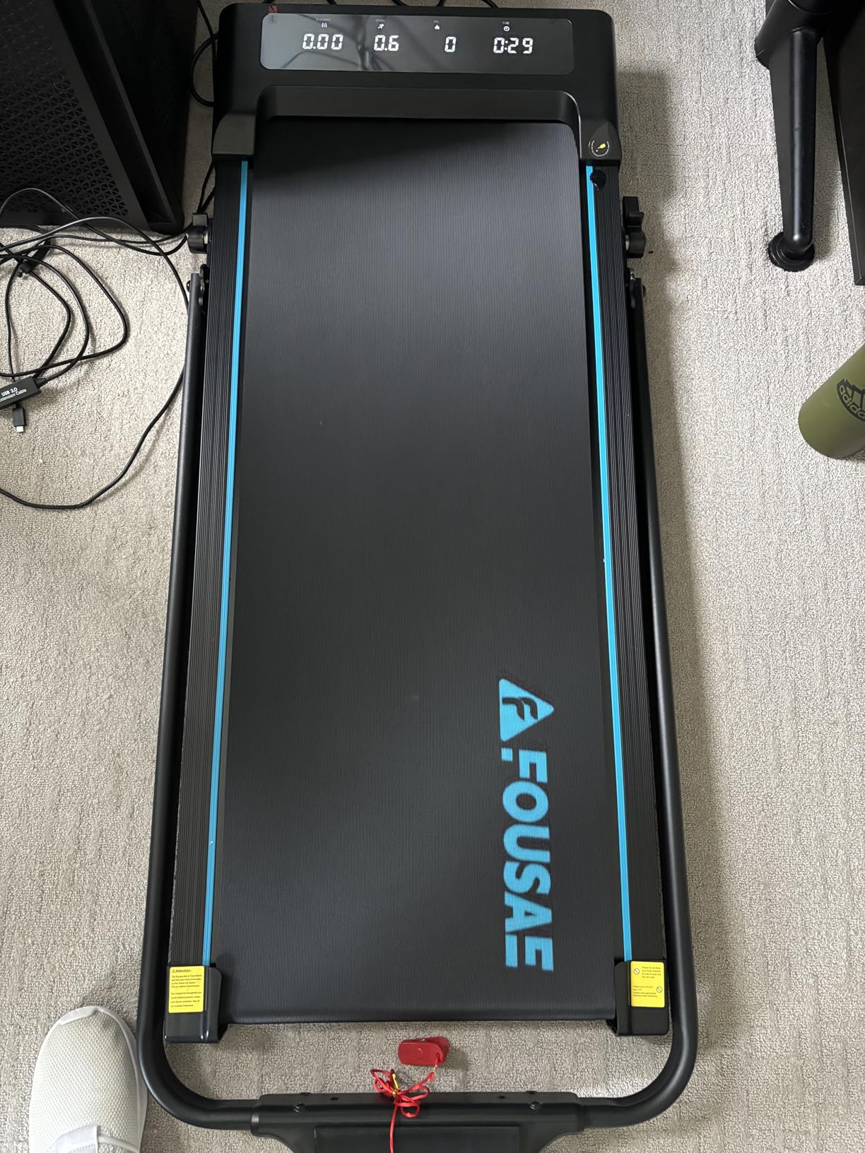 Walking Pad with 10% Incline Treadmills for Home, 4 in 1 6.2MPH Walking Pad Under Desk Treadmill with Full Screen LED Display, 2.75HP Brushless Drive, 12 HIIT Programs, 350 LBS Weight Capacity customer photo 2