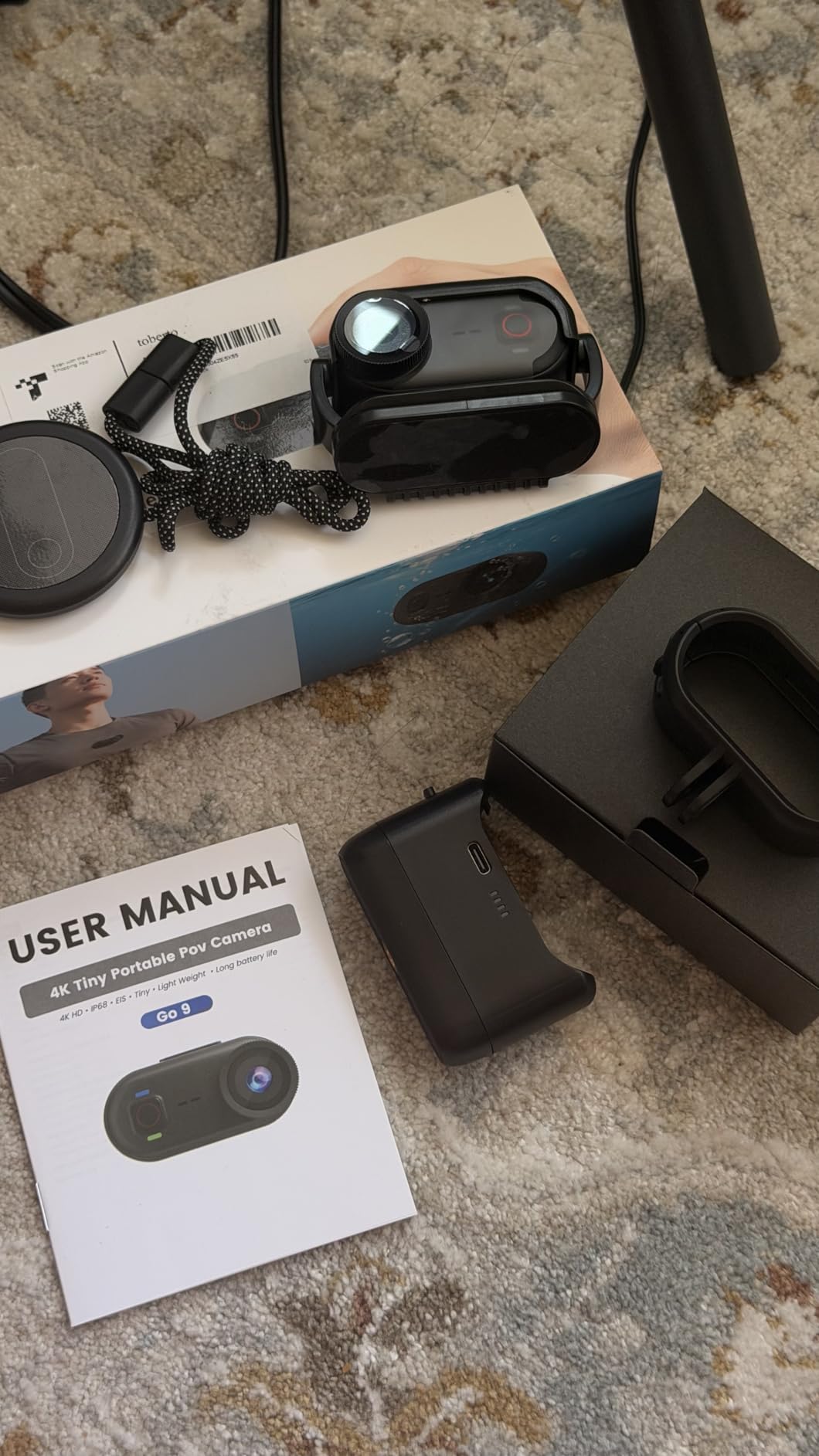 toberto 4K Thumb Action Camera, Mini Body Camera with WiFi, Magnetic Wearable 150° Hands-Free Recording POV Camera, EIS Stabilization, Waterproof, 64GB, Mount Anywhere for Sports Vlogging (Black) customer photo 1