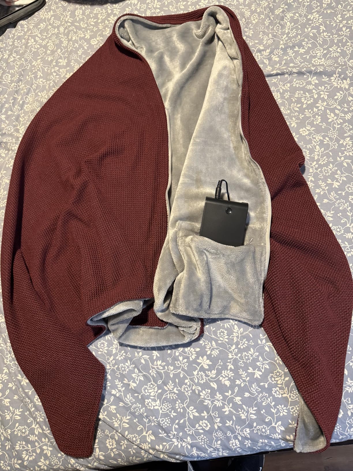 Heated Blanket Battery Operated Cordless Portable Heated Shawl, 61