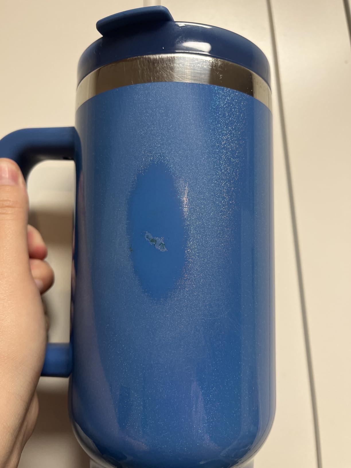 RTIC 40 oz Road Trip Tumbler Double-Walled Ceramic Lined Insulated Stainless Steel Portable Travel Coffee Mug Cup with Lid, Handle and Straw, Cobalt customer photo 1