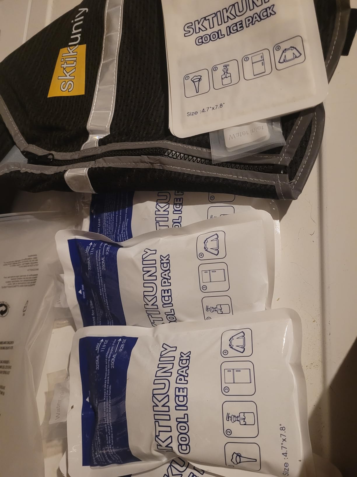 Cooling Vest for Men & Women with 8 Reusable Ice Packs, Lightweight Adjustable Breathable Design with Reflective Strips customer photo 2