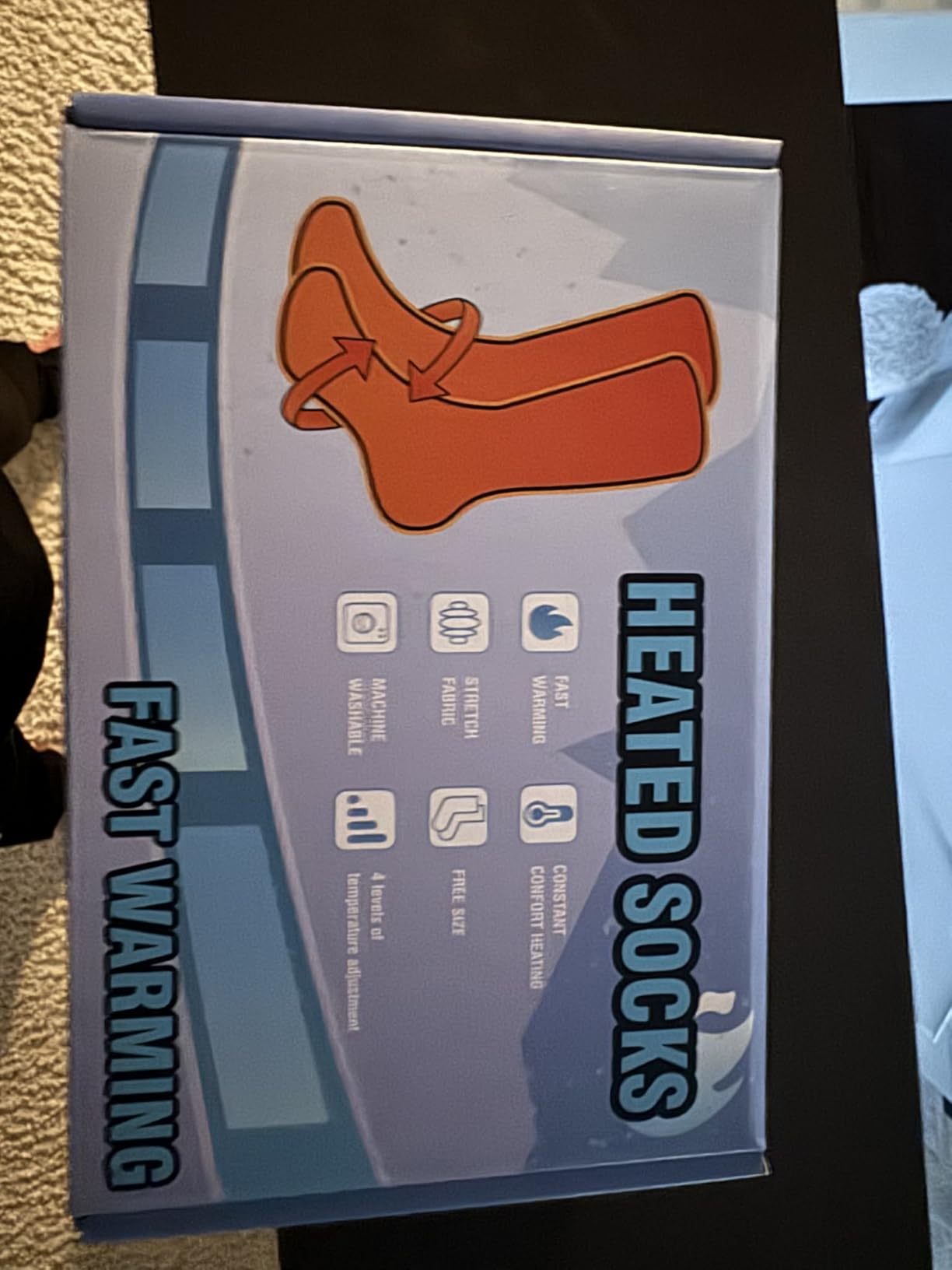 Heated Socks for Men Women 5000mAh Rechargeable Heated Socks 4 Heat Settings Washable Foot Warmer customer photo 1