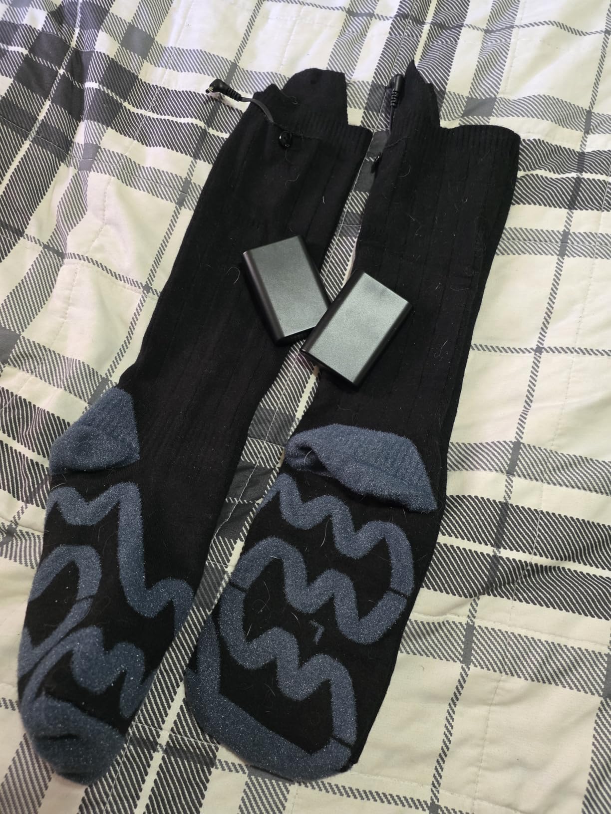 Heated Socks for Men Women 5000mAh Rechargeable Heated Socks 4 Heat Settings Washable Foot Warmer customer photo 2