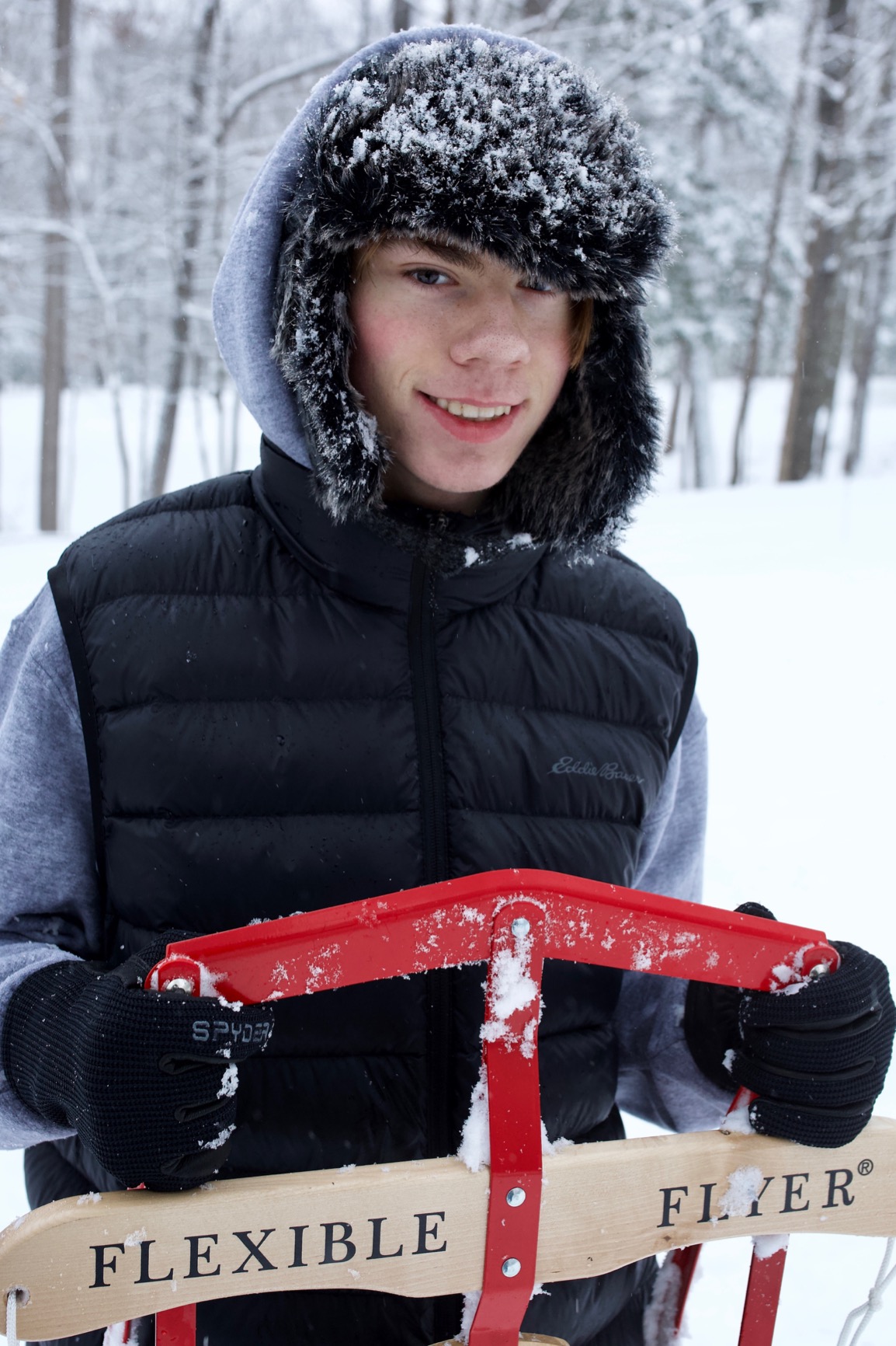 Flexible Flyer Metal Runner Sled. Steel & Wood Steering Snow Slider customer photo 2