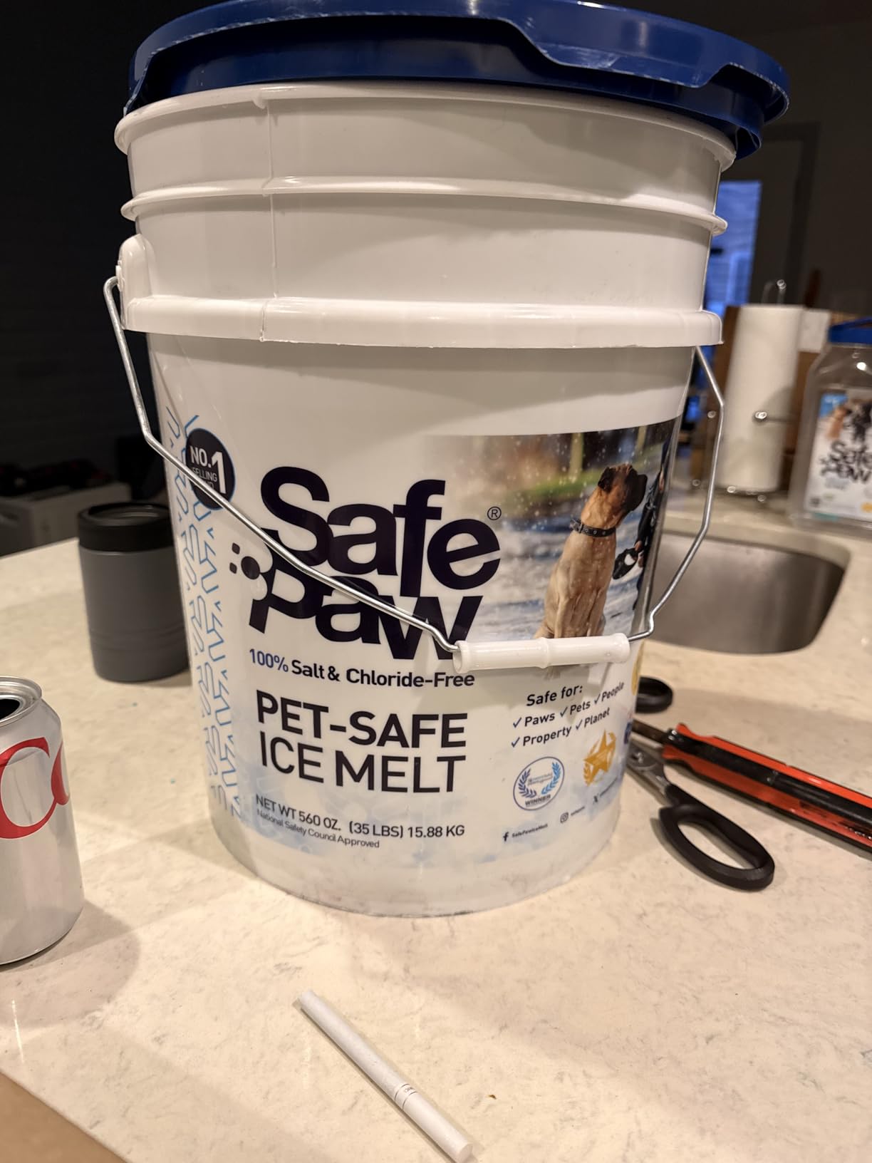 Safe Paw Pet-Safe Ice Melt, Salt & Chloride-Free Deicer, 35 Lbs - Non-Corrosive, Dog-Friendly Snow Melter for Concrete, Wood Decks, Driveways & Sidewalks, 100 Sq. Ft. Coverage Per Pound customer photo 2