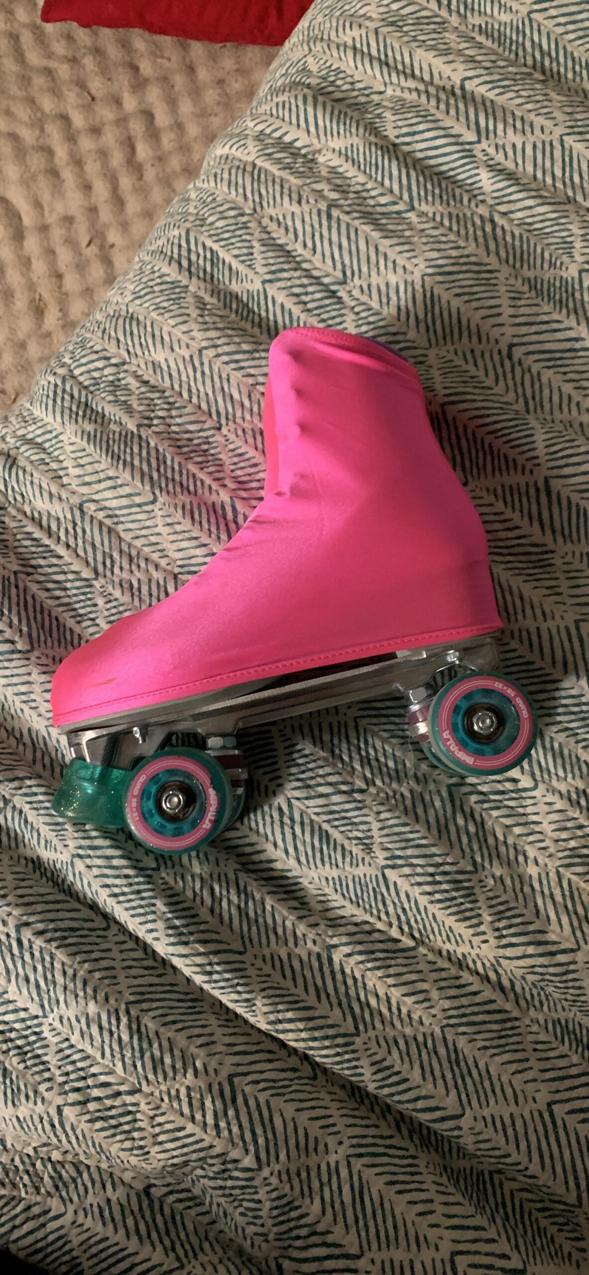 Unicorn Skate Boot Cover Neon Pink customer photo 1