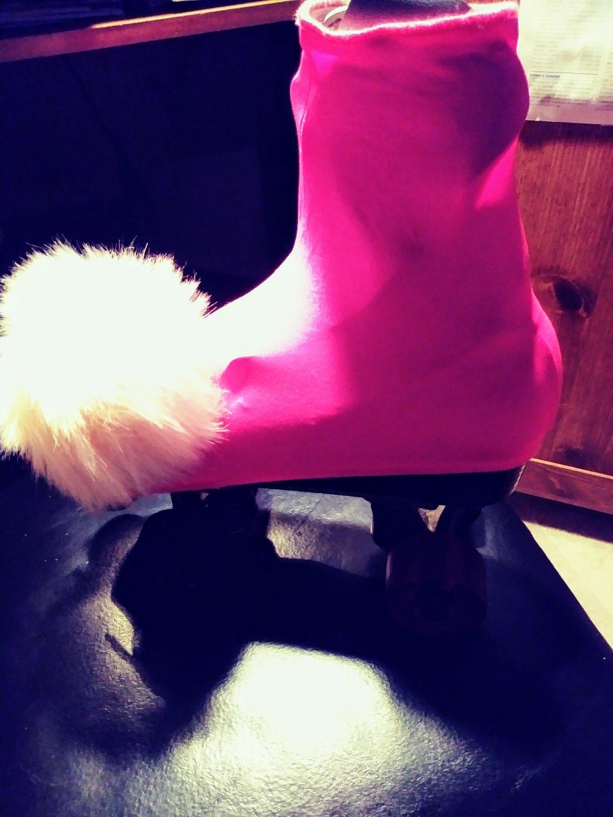 Unicorn Skate Boot Cover Neon Pink customer photo 2