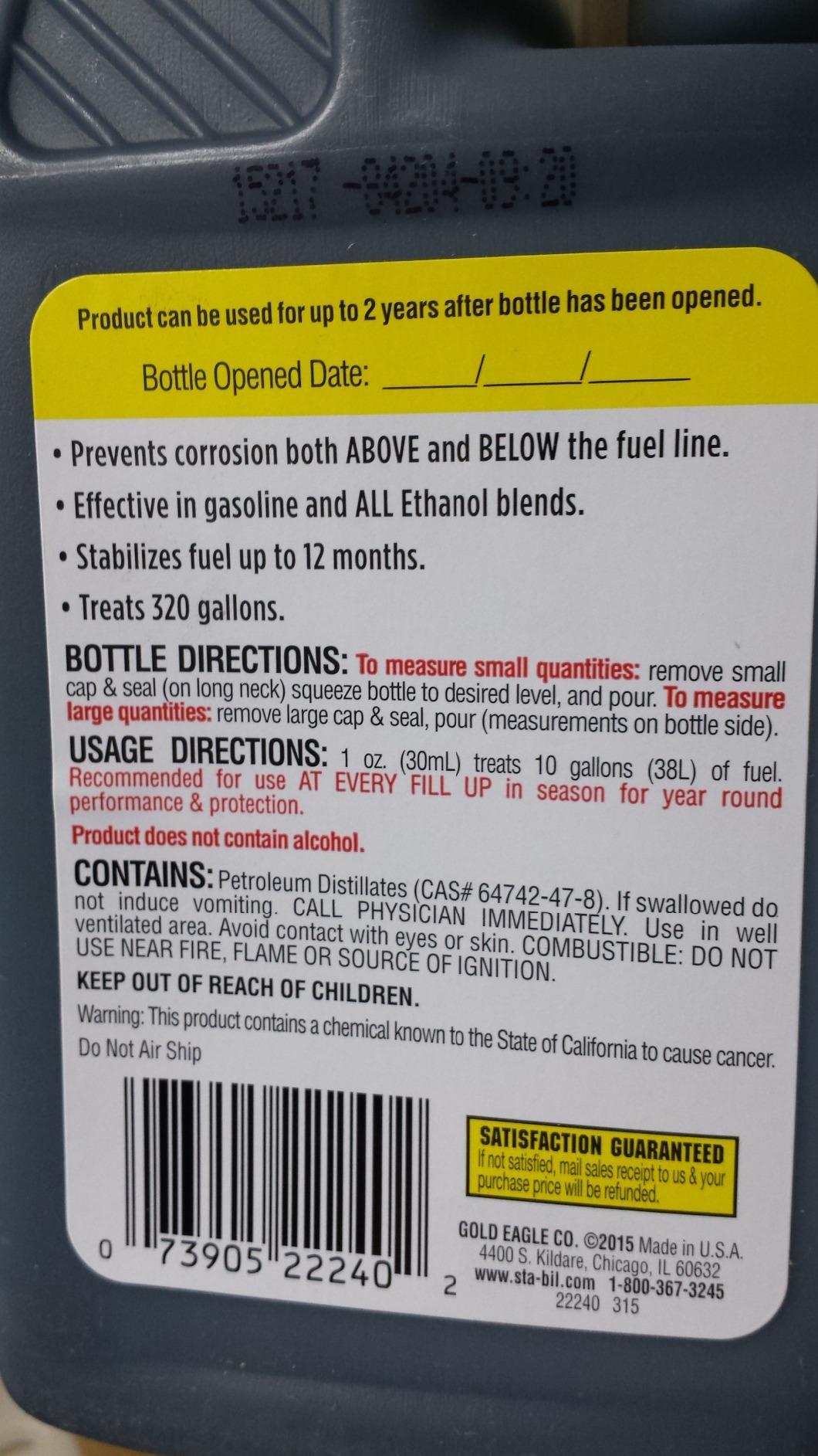 STA-BIL 360 Marine Fuel System Treatment, 32 oz - Treats 320 Gallons - Fuel System Cleaner & Injector Cleaner for Boats & Watercraft, Removes Water, Prevents Corrosion & Ethanol Damage customer photo 1