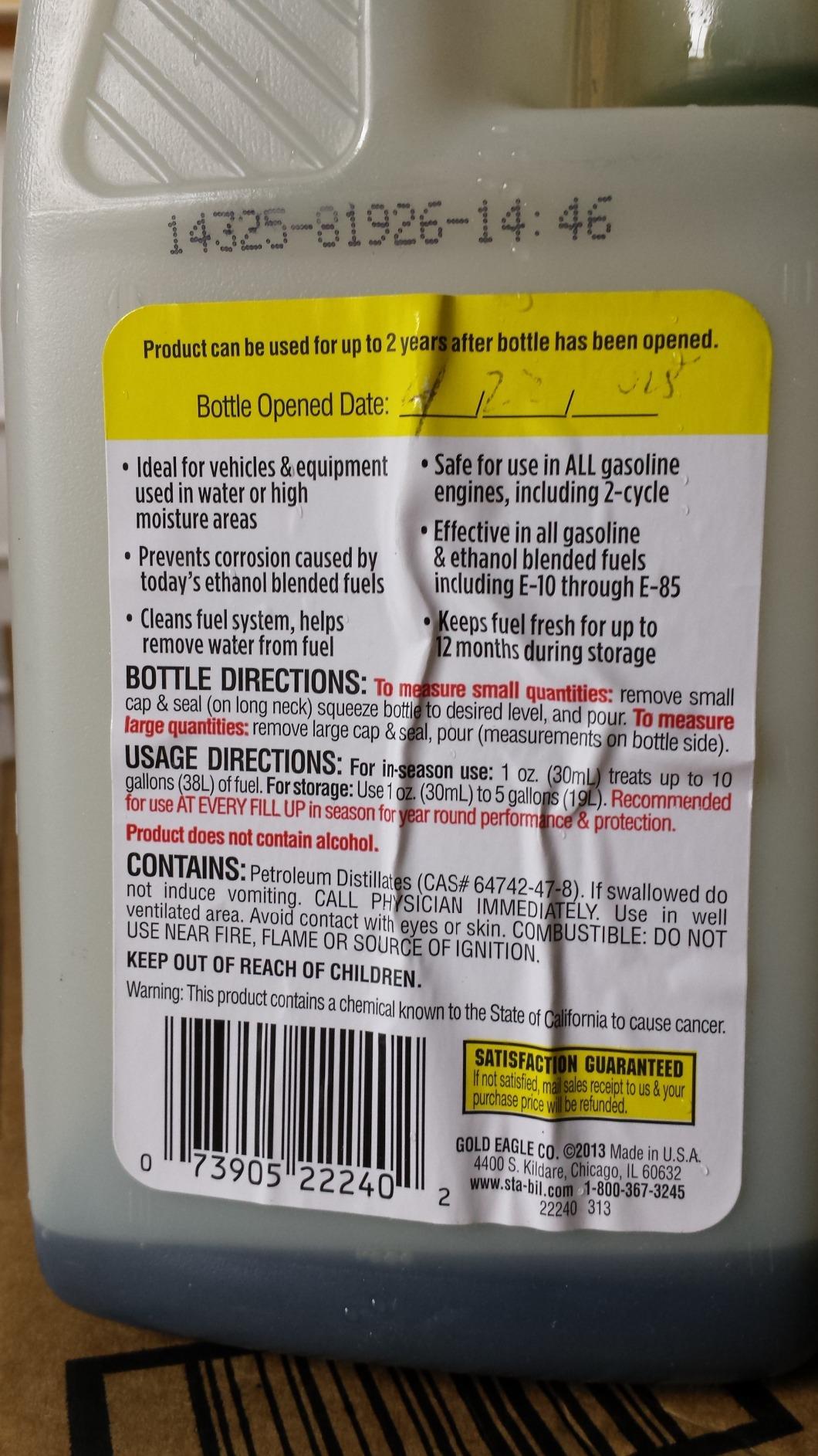 STA-BIL 360 Marine Fuel System Treatment, 32 oz - Treats 320 Gallons - Fuel System Cleaner & Injector Cleaner for Boats & Watercraft, Removes Water, Prevents Corrosion & Ethanol Damage customer photo 2
