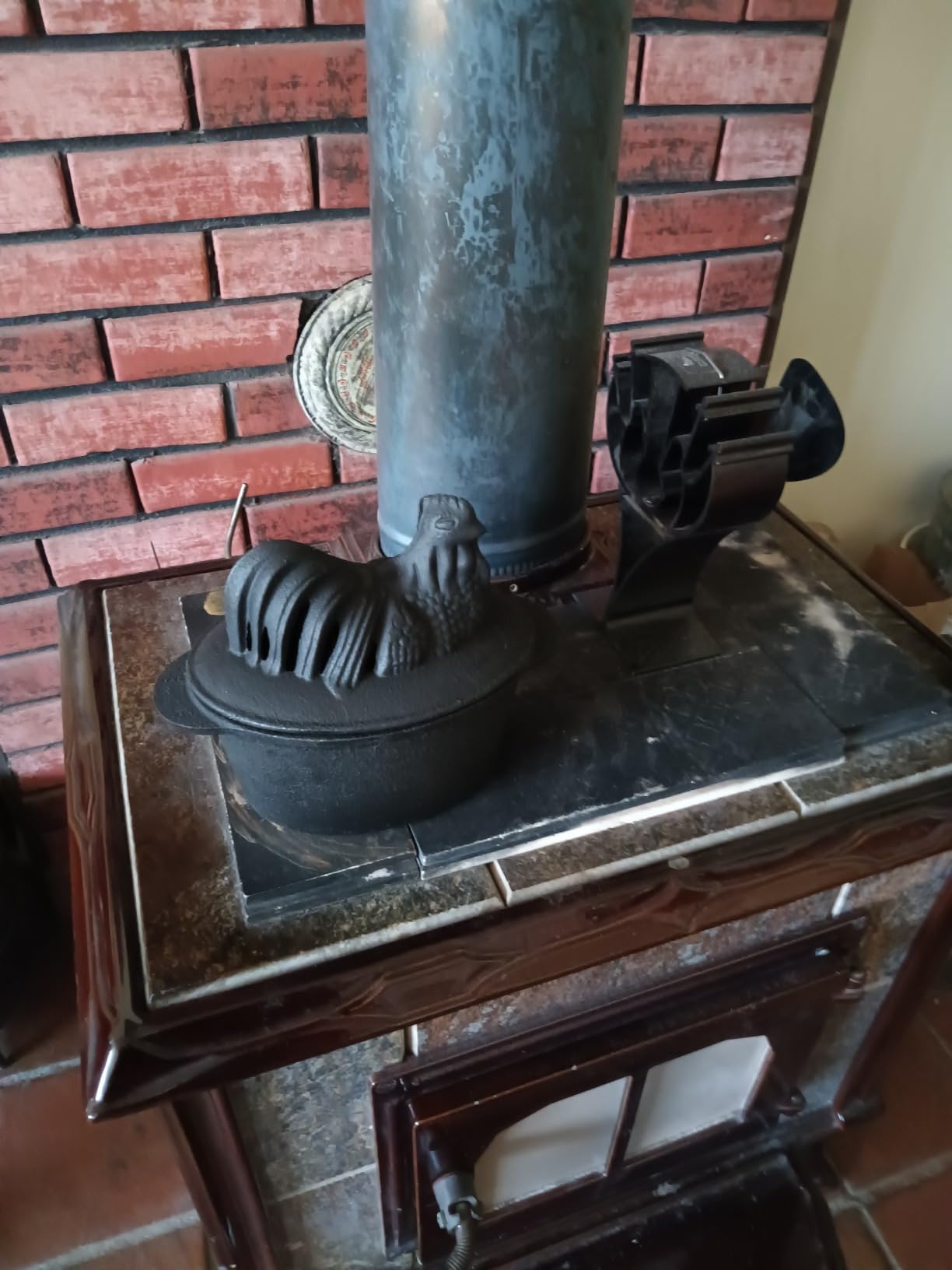 US Stove Kettle Chicken Steamer, For Use with Hot Stove, Cast Iron, Black customer photo 1
