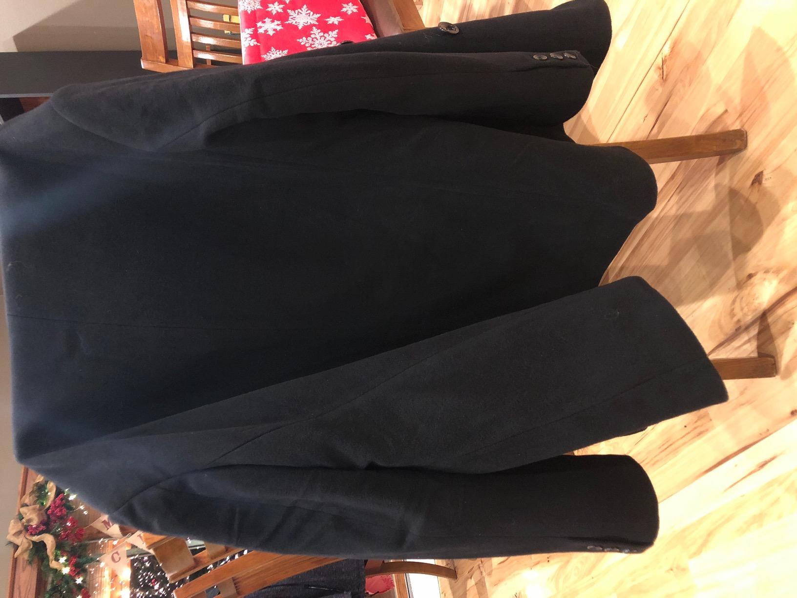 BGSD Men Mark Classic Wool Blend Double Breasted Walking Pea Coat (Also available in Big and Tall and Short) customer photo 1