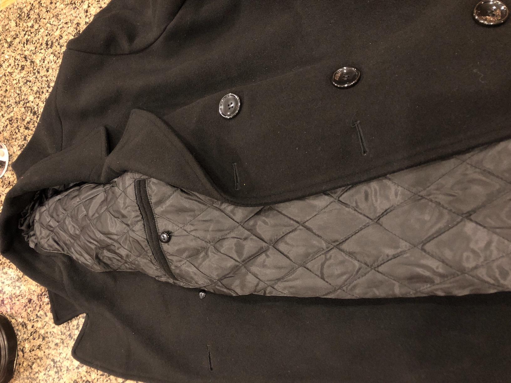 BGSD Men Mark Classic Wool Blend Double Breasted Walking Pea Coat (Also available in Big and Tall and Short) customer photo 2