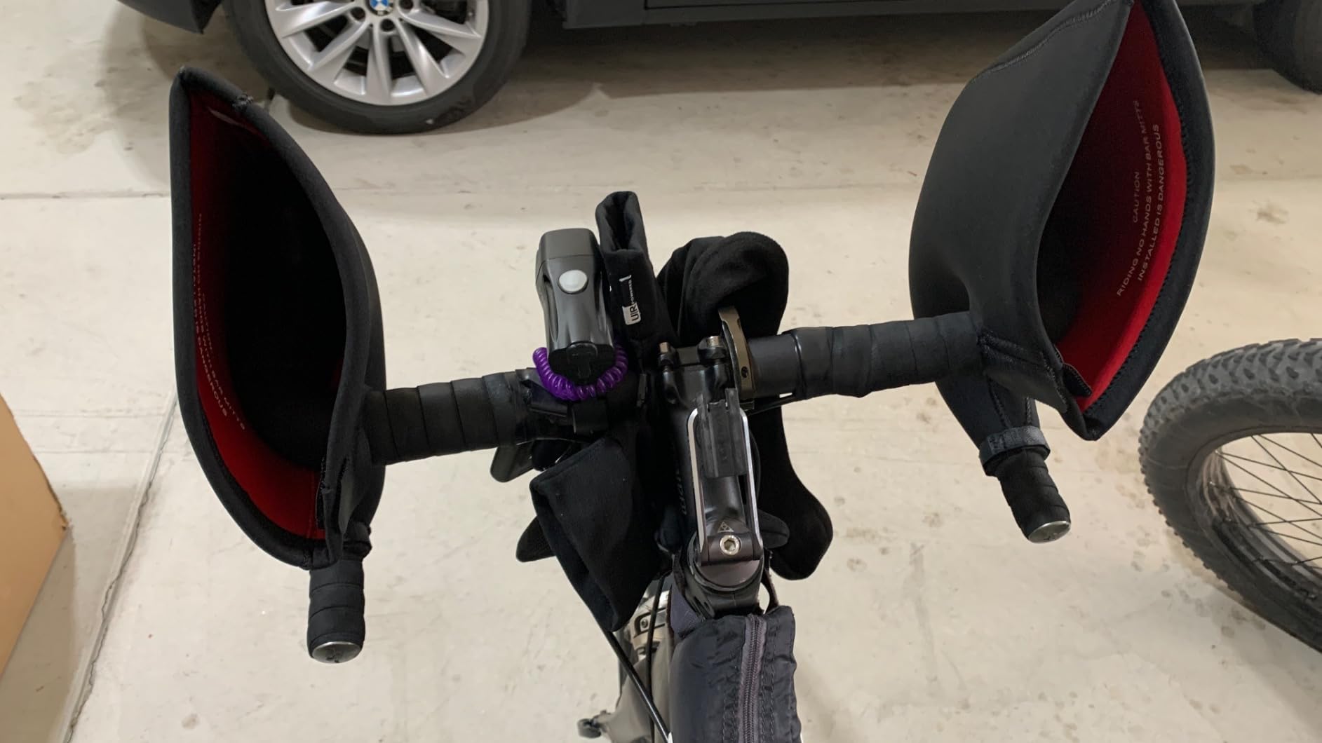 Bar Mitts Cold Weather Road Bicycle Handlebar Mittens, fits Campy/SRAM/Shimano Shifters with Internally Routed Cables customer photo 1