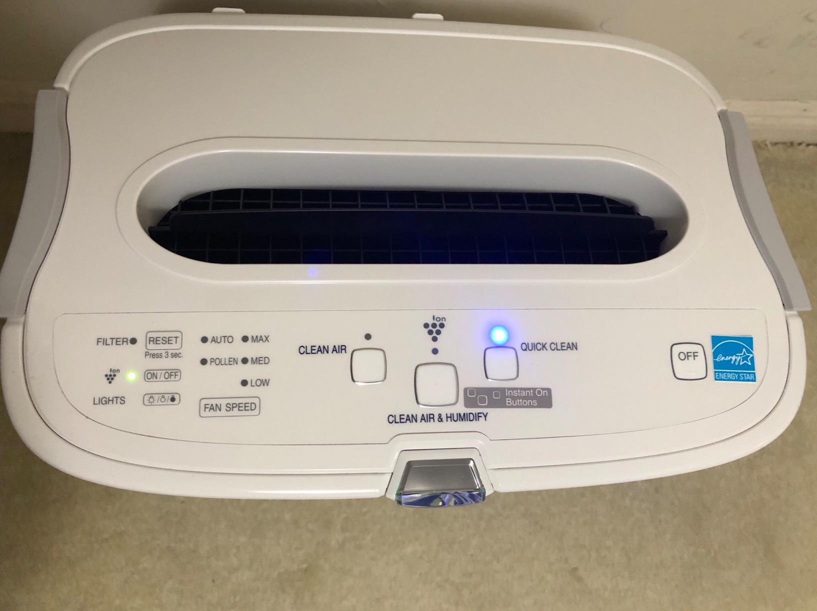 Sharp Air Purifier with Humidifier Combo KC850U - Covers up to 1,230 sqft, True HEPA Filter, Plasmacluster Ion Technology customer photo 2