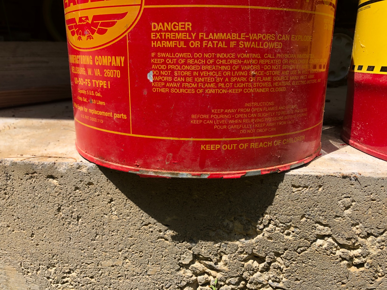 Justrite 5 Gallon Type I Red Safety Gas Can for Gasoline with Flame Arrester, Self-Closing Lid, and Funnel, Made in the USA, Galvanized Steel Flammable Storage Can, 7150110 customer photo 1